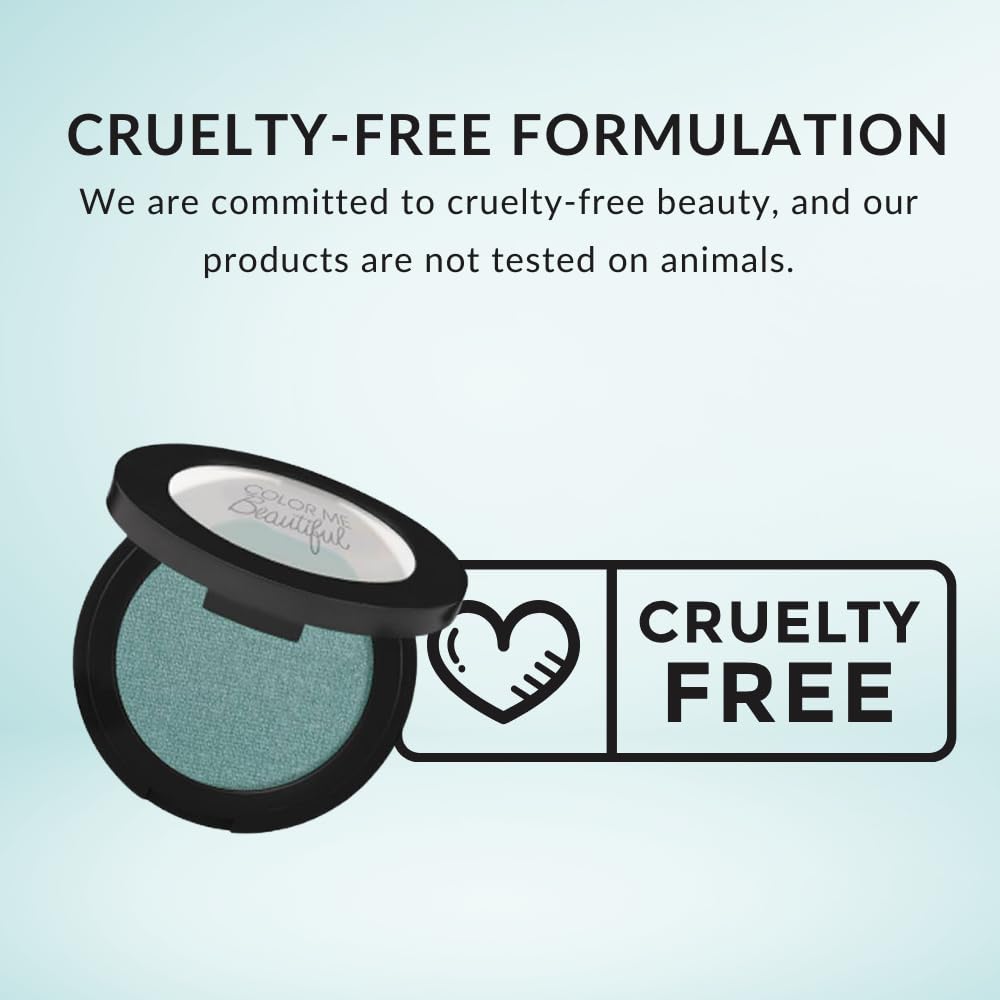 Color Me Beautiful Color Pro Single Eyeshadow, Full Pigment and Long-Lasting Pressed Powder, Cruelty-Free