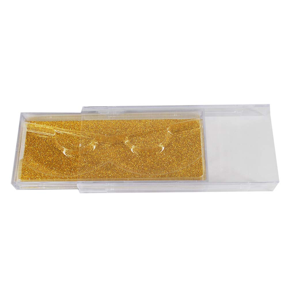 20pcs empty lash case packaging wholesale empty eyelash tray box gold (gold)