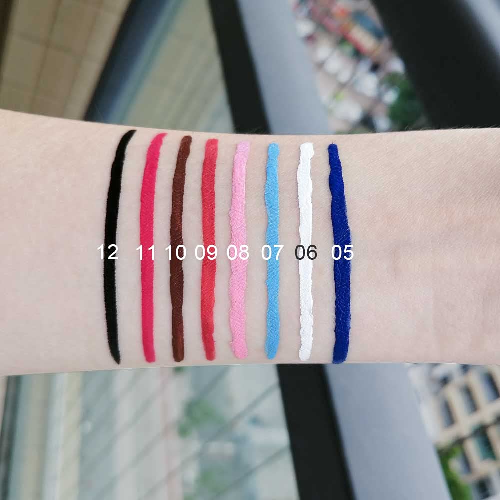 evpct 8 Colors Colored Colorful Liquid Makeup Eyeliner Liquid Set Stamp Shapes Eye Liners for Women Pink Red Blue Purple White Black Eye Liner Liquid Liner Waterproof delineadores de colores para ojos
