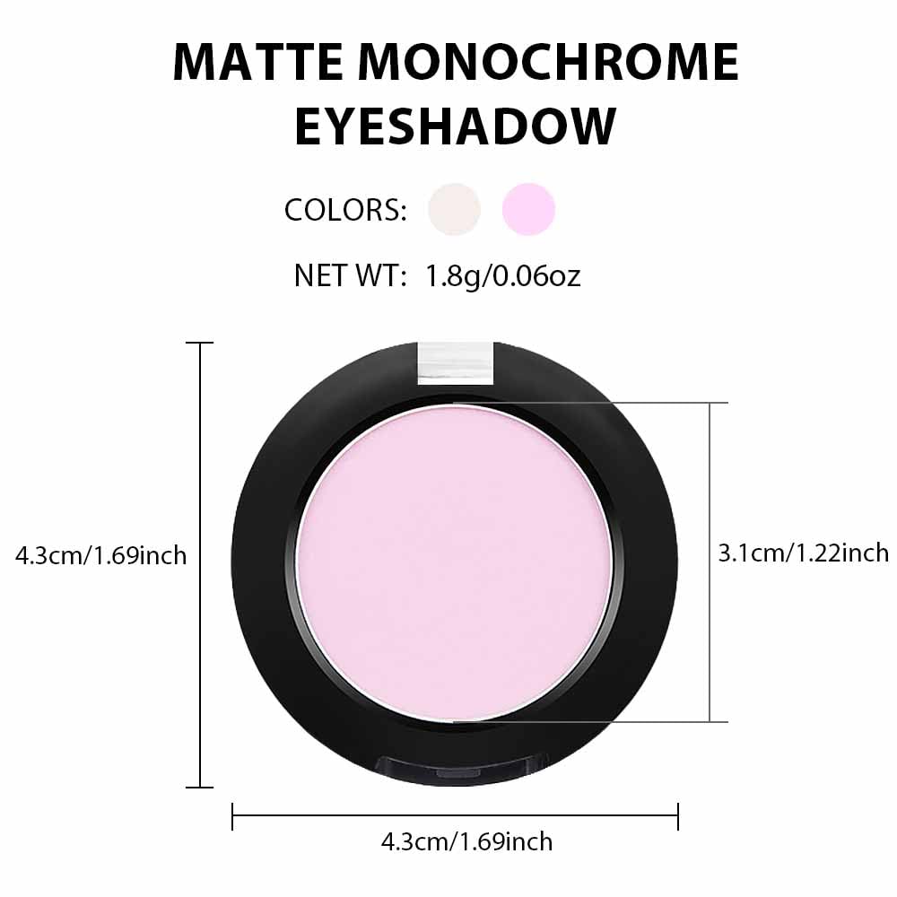 Eyeshadow Single Matte, High-Pigment Monochrome Eye Shadow Pressed Powder, Everyday Velvety Silky Eye Makeup Looks, Professional Long-Lasting Waterproof Single Eyeshadow Palette, Pink Nude 02