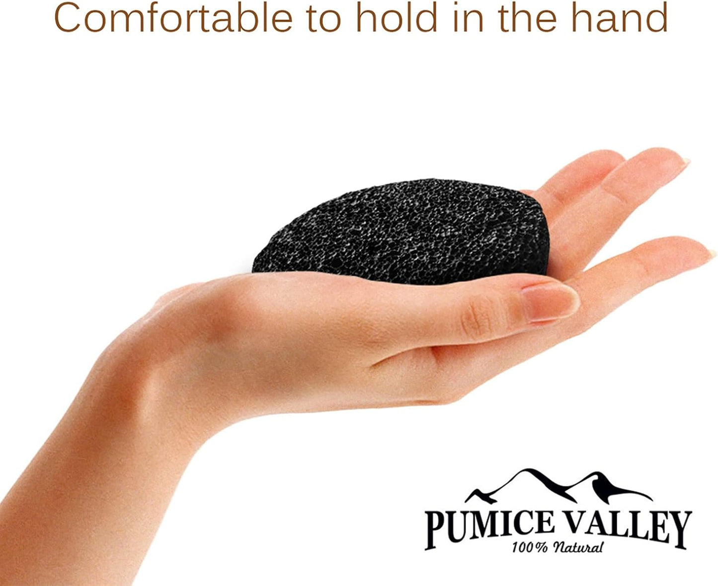 Pumice Stone - Natural Earth Lava Black - Callus/Corn Remover for Feet Heels and Palm - Pedicure Exfoliation Tool - Dry Dead Skin Scrubber - Health Foot Care