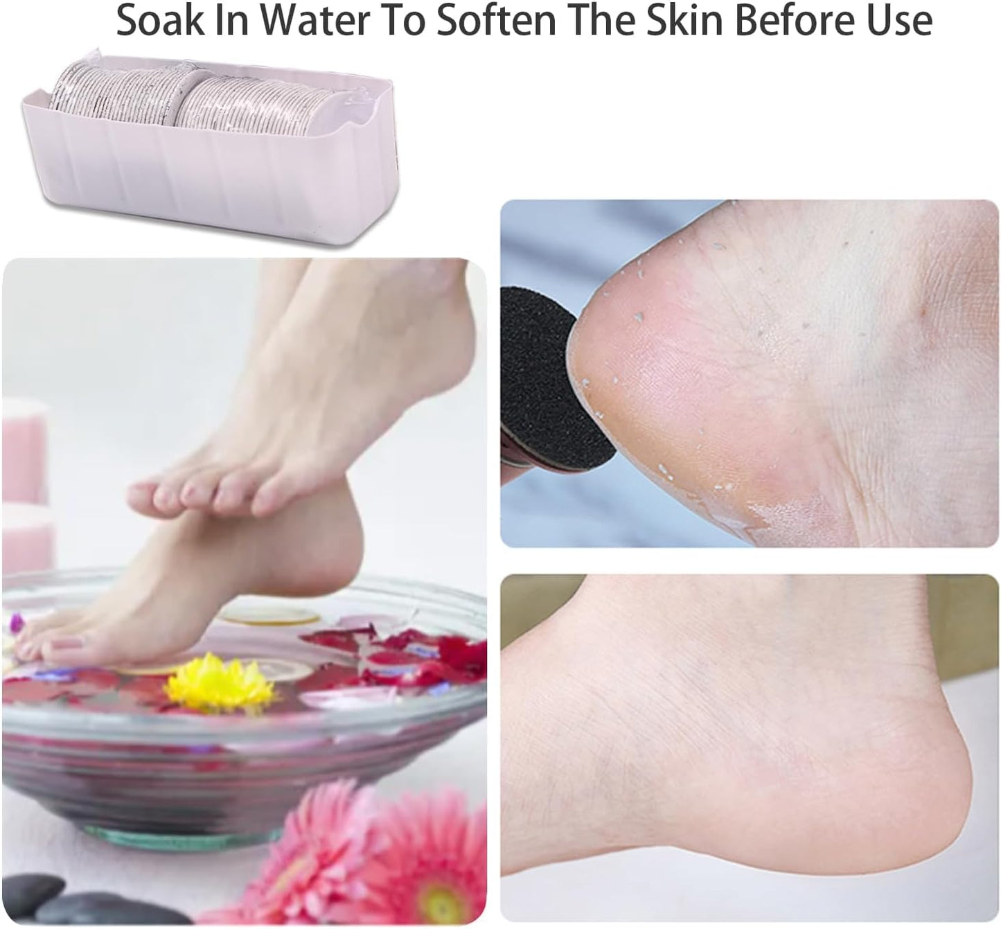 60 Pieces Replacement Sandpaper Pad Disks Discs for Professional Electric Foot File Callus Remover Machine Foot Hard Dead Skin Removal(Extra Coarse 80 Grit)