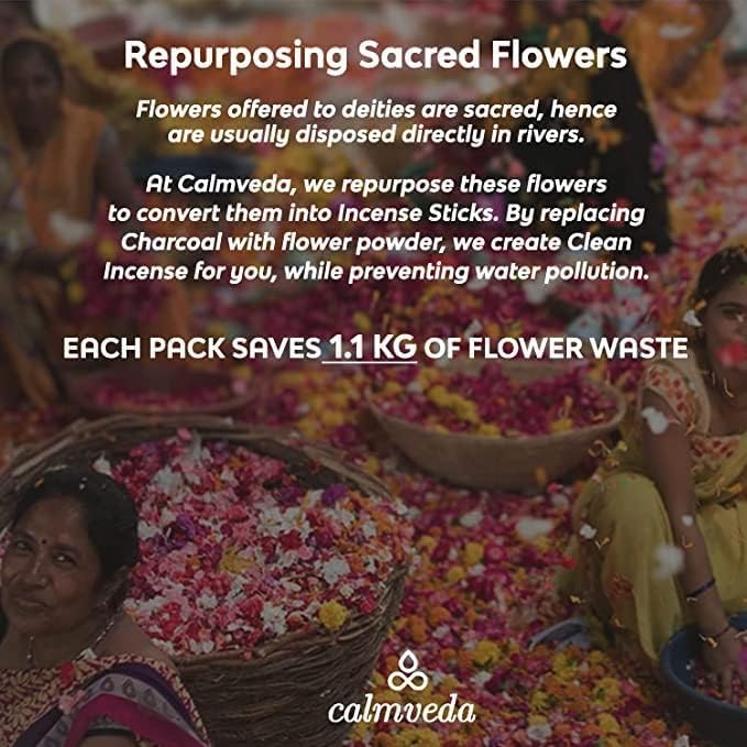 Holy Palo Santo Incense Sticks - 80 Charcoal Free Incense, Made from Upcycled Flowers | Cleansing Incense Sticks Spiritual or Inciensos para Sacar Malas Energias