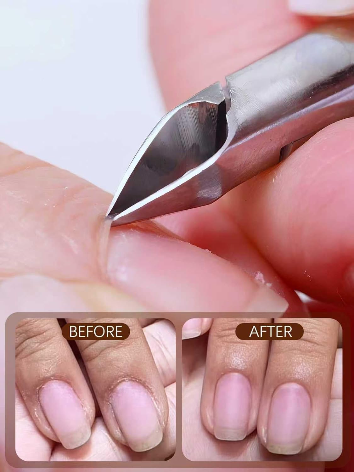 Cuticle Nippers, Professional Cuticle Trimmer Extremely Sharp Cuticle Cutter Stainless Steel Manicure Nail Cuticle Remover Tools for Women, Men, Home Salon Use