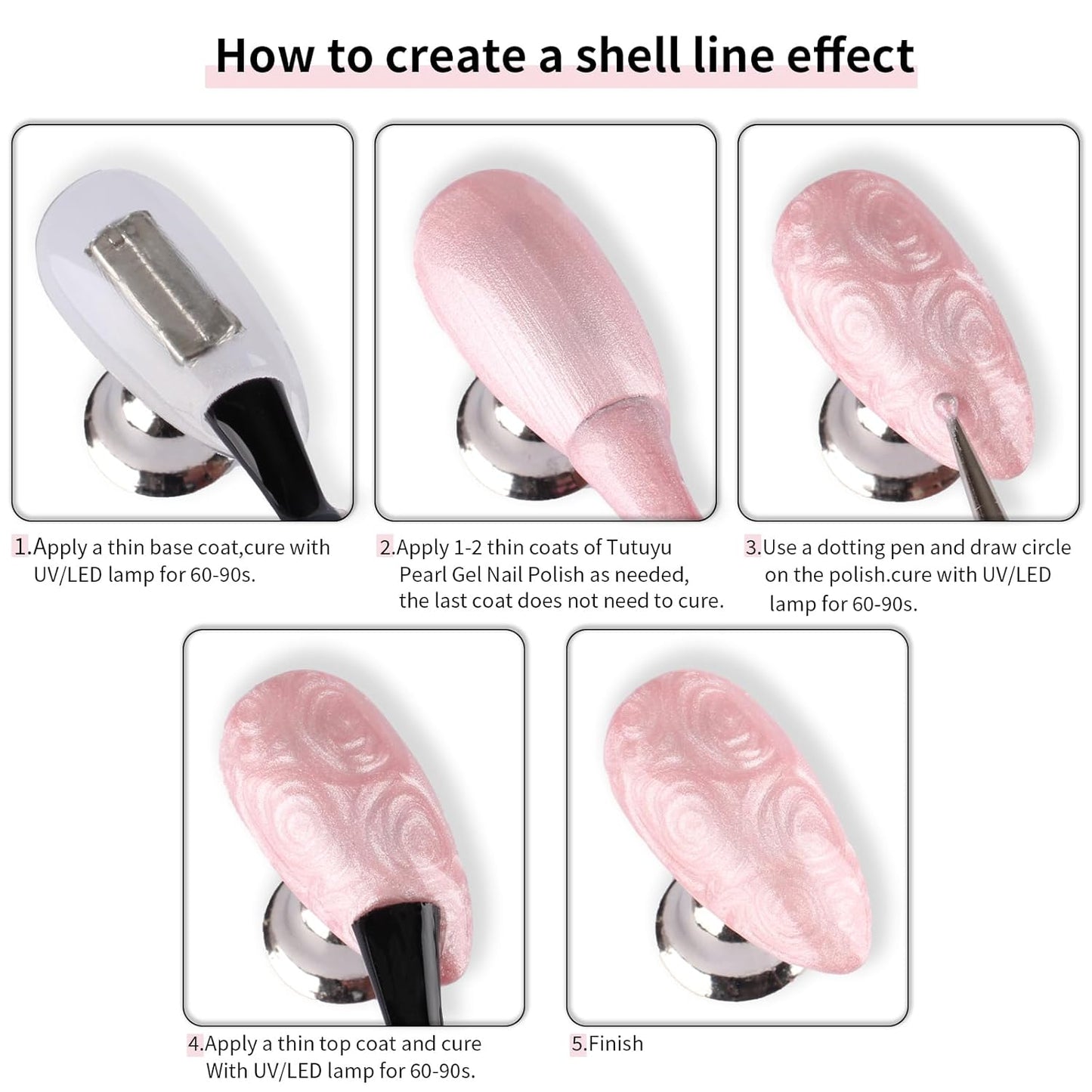 White Pearl Gel Nail Polish - 0.51 fl oz Pearl White Shimmer Gel Polish for Manicure Salon or DIY Nail Art At Home - GP0029