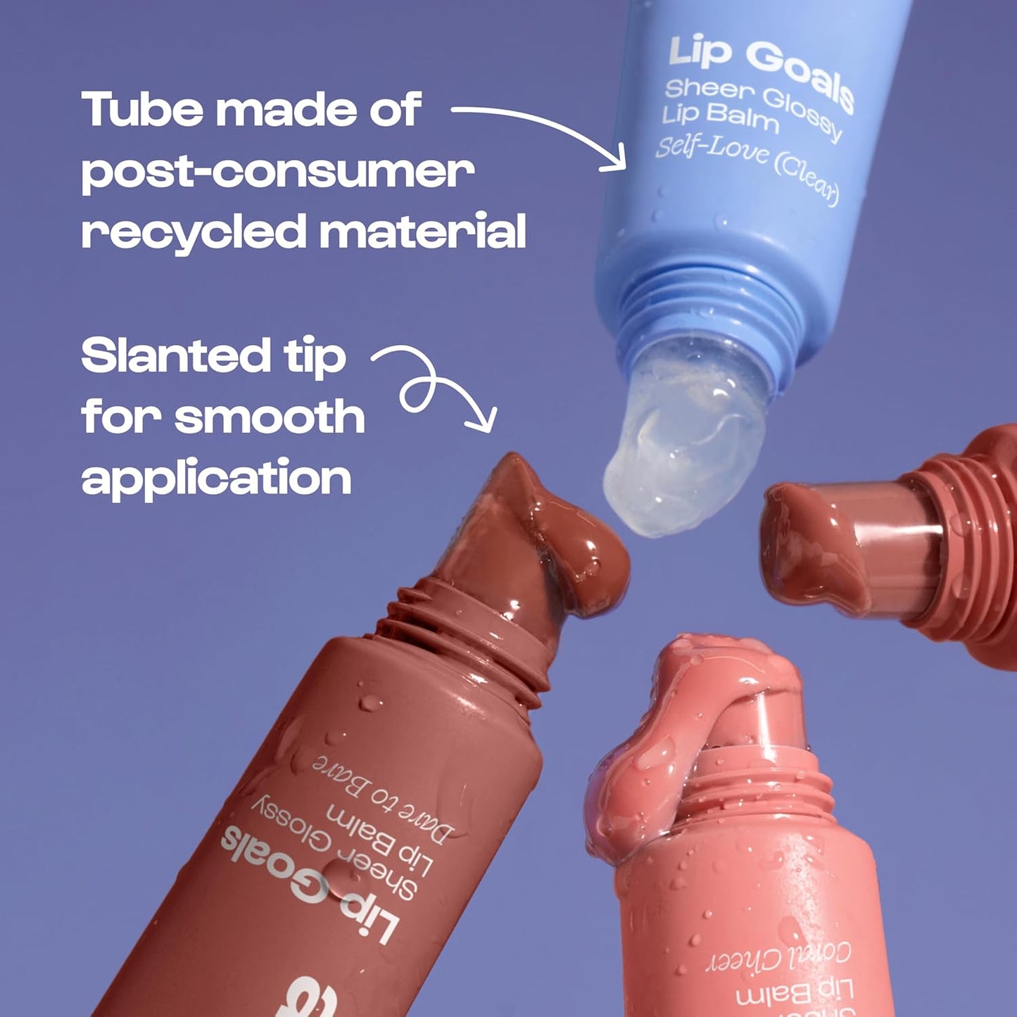 Alleyoop Lip Goals Glossy Lip Balm – Hydrating Tinted Lip-Moisturizer for Women - Vegan LipBalm for Cracked Lips, Moisturizing LipGloss Balm - Lips Treatment & Hydration Care, (Sheer Dusty Rose)