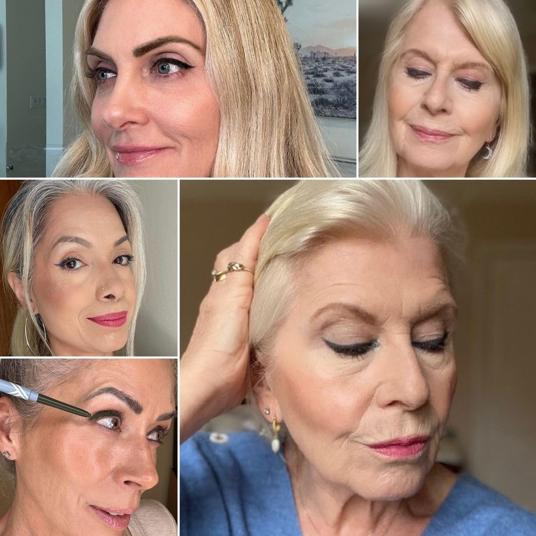 PrimeEyes Glide Eyeliner for Mature Women – Water-Resistant, Long-Stay and Mess-Proof – Gel Cream Texture, Discreet Sharpener and Effective Smudger (Wood (brown))