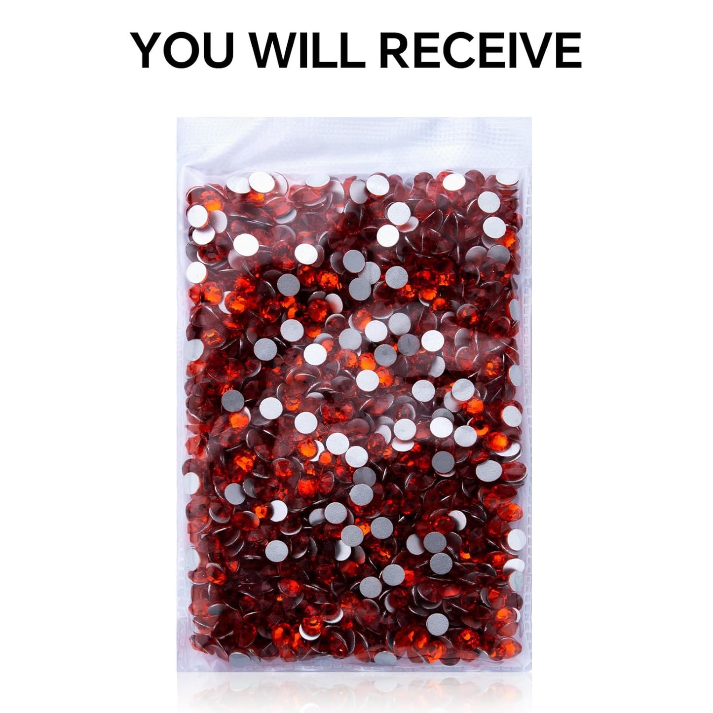 288Pcs Orange Crystal Rhinestones,Glass Flatback Rhinestones Gemstones for Nail Face Makeup Art Crafts Clothes Decoration - (SS30,6.5mm,Orange)