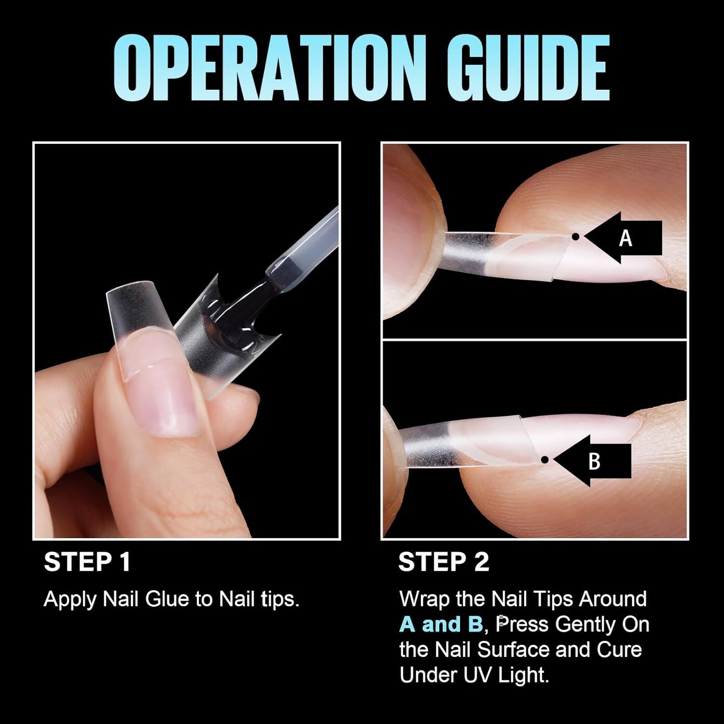 TOMICCA Short Coffin Nail Tips, 510Pcs Acrylic Half Cover Nail Tips, 12 Sizes No C Curve Full Matte Gel Nail Extension Tips for Beginner and Professional