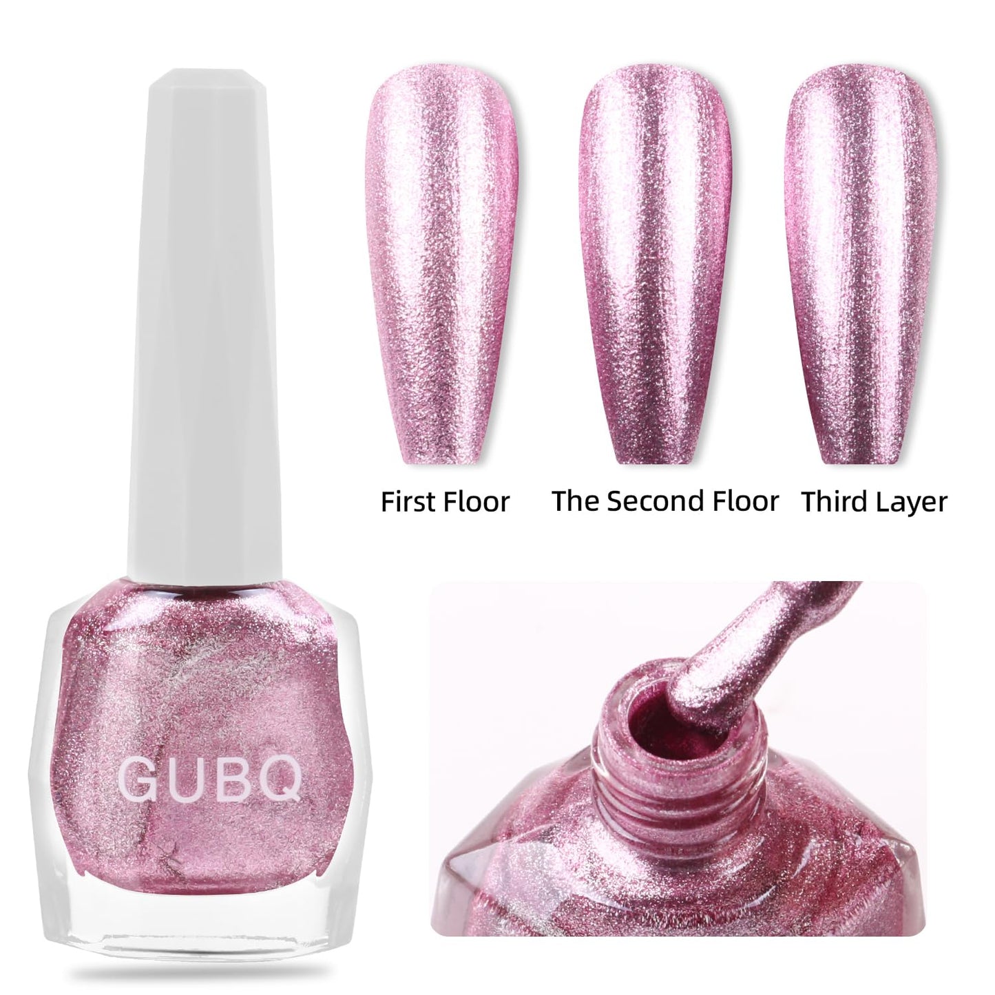 Major Dijit Quick Dry Nail Polish 12ml/0.41fl oz Purple Silver Regular Lacquer Fast Drying & Long Lasting Polish Art Effect for Salon