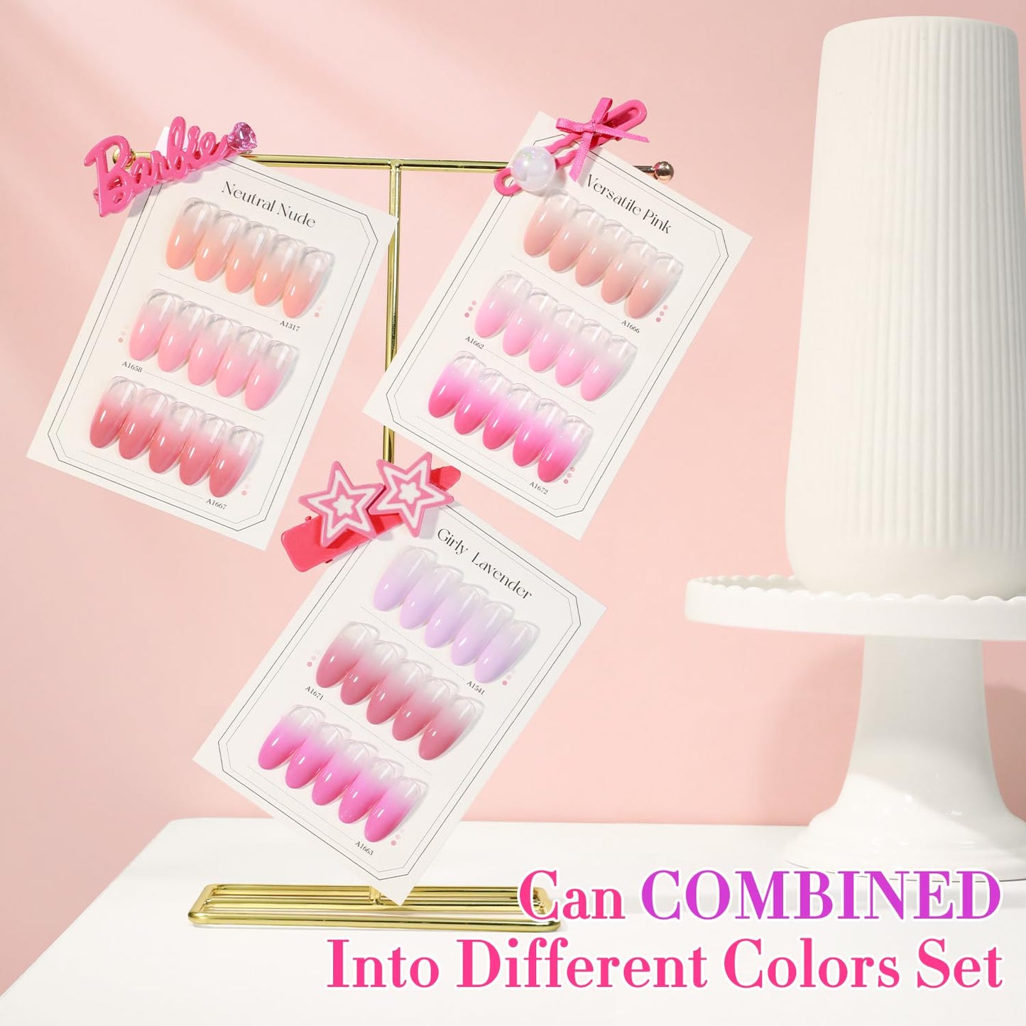 Double Rhythm 28Pcs 0.5Oz Gel Nail Polish Set Same Color Same Bottle Soak Off Gel Polish Kit Nail Art Manicure Salon DIY at Home for Women (Neutral Skin Pink Nude Collection-T24-12)