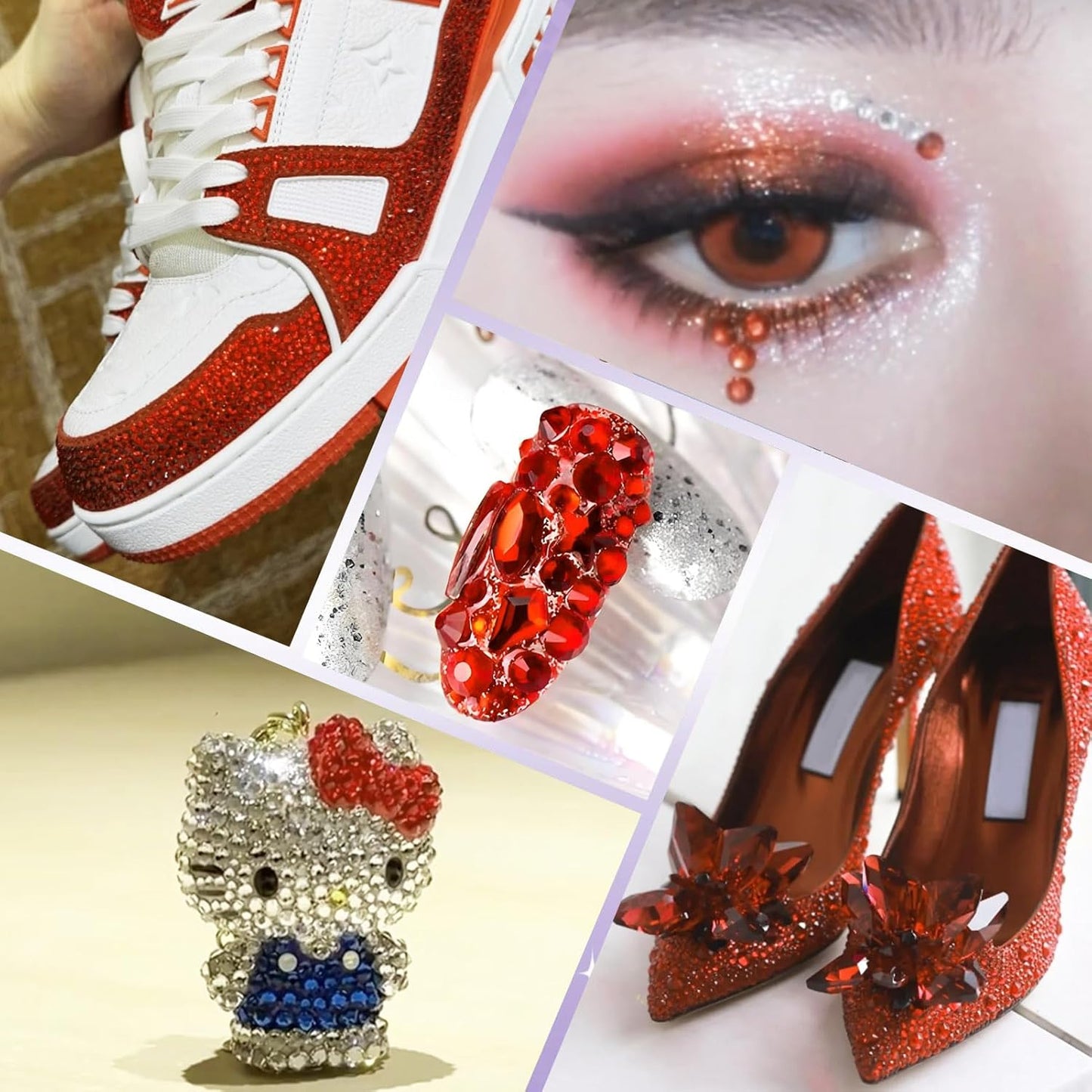 400PCS SS30 Flatback Rhinestones | 12-Facet Diamond-Cut Glass Gems for Nail Art, Clothing, DIY Crafts |Glue-On Decoration Stones with Silver Backing(Hyacinth)