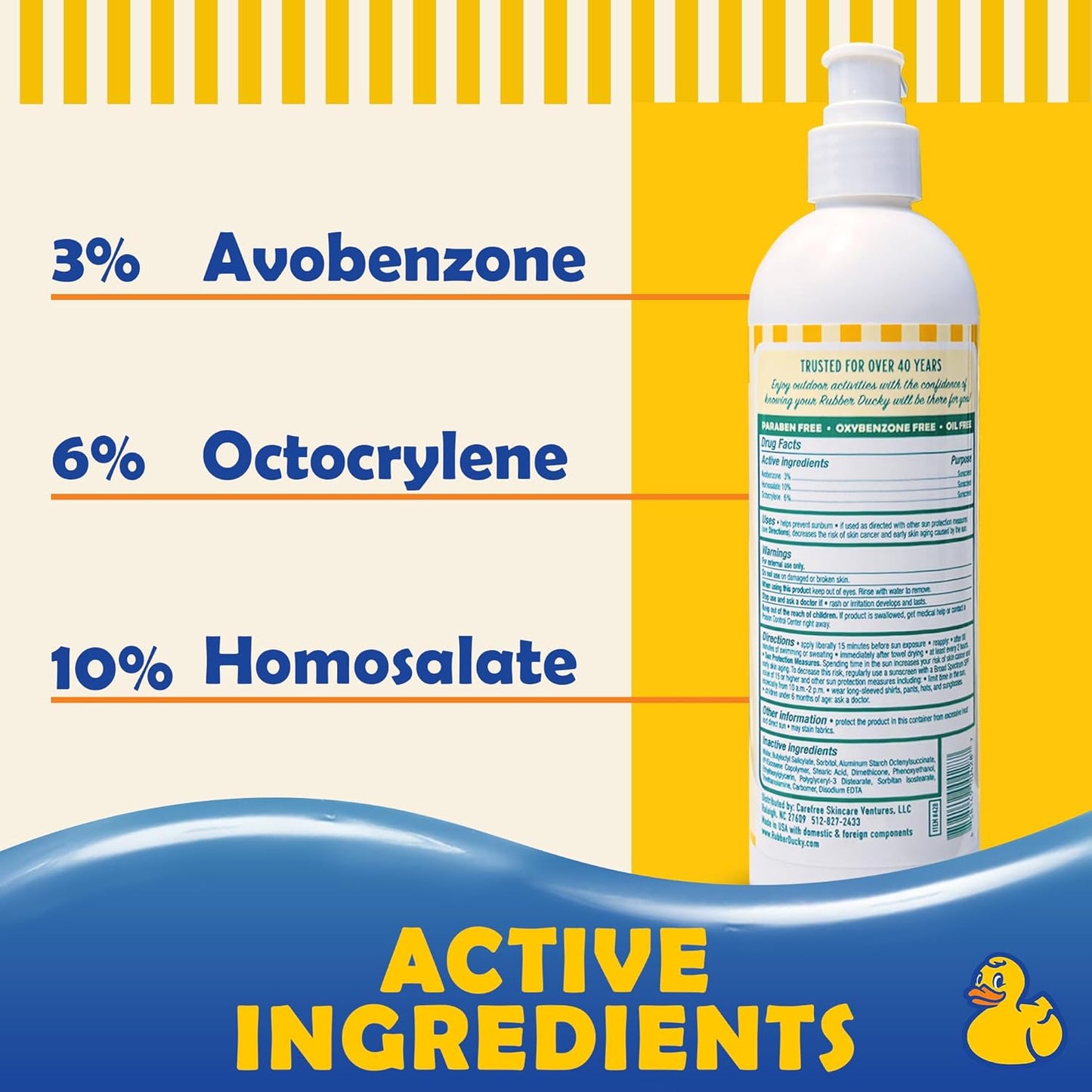 Rubber Ducky | Pump Sunscreen with SPF 50, Vitamin E Sunscreen for Face and Body | Broad Spectrum Lotion | SPF 50 Sunscreen with Pump Alternative for Moisturizing Sunblock (12oz Sunscreen Pump Bottle)