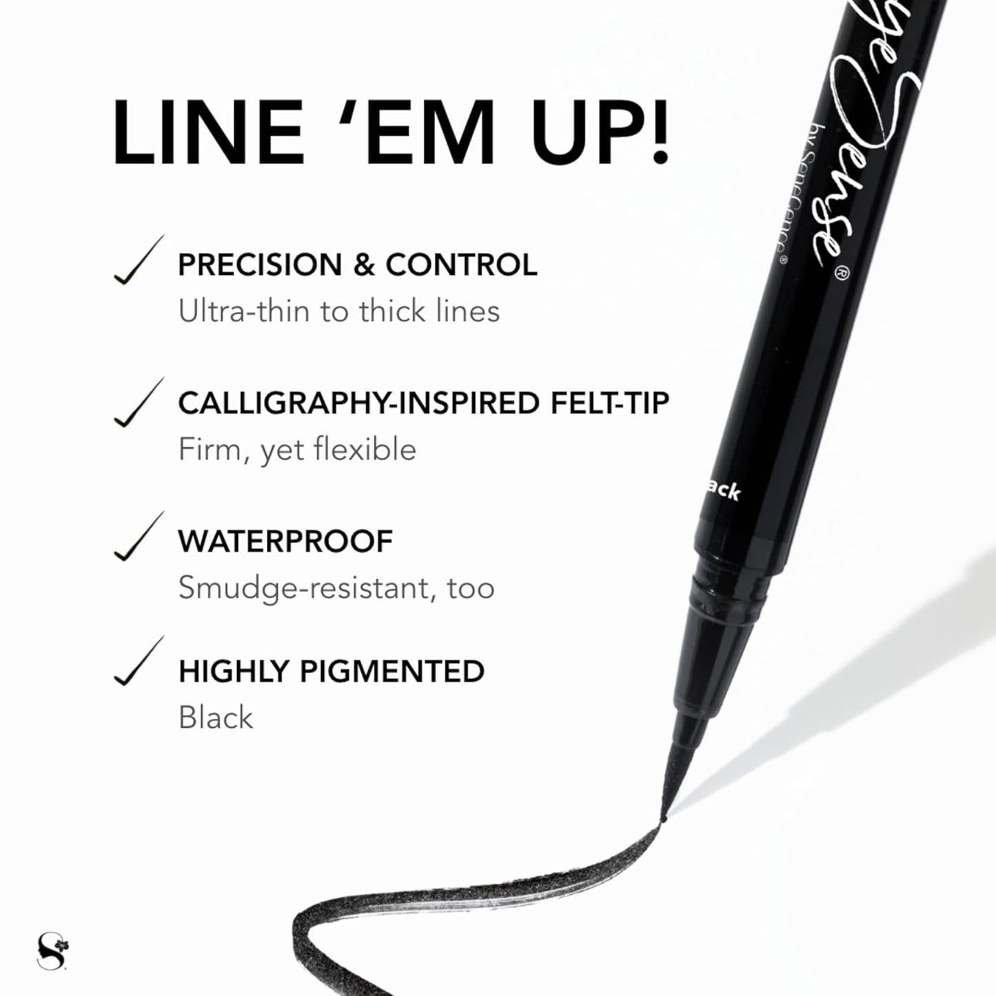EyeSense Long-Lasting Liquid Eyeliner Pen - Black