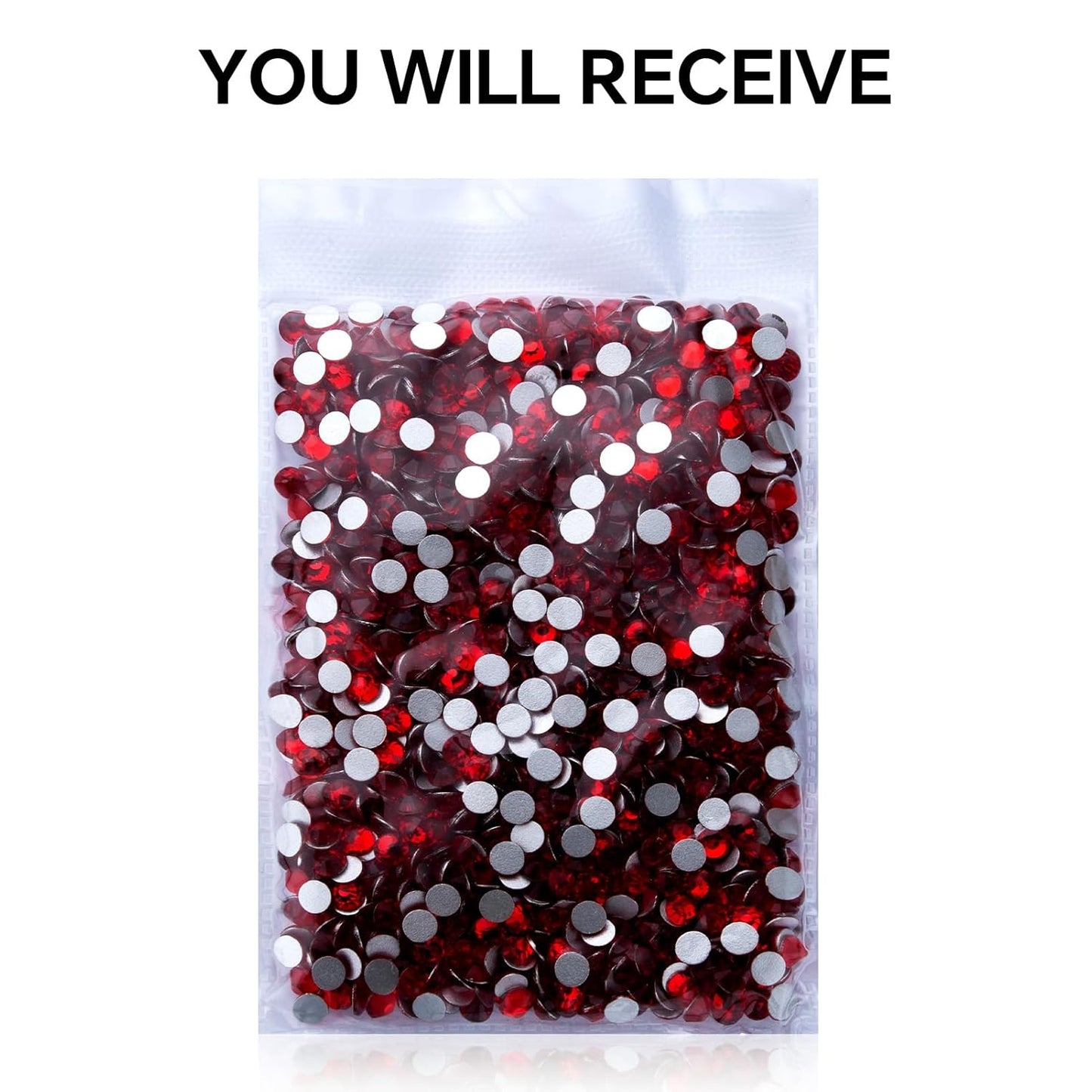 1440Pcs Ruby Red Crystal Rhinestones,Glass Flatback Rhinestones Gemstones for Nail Face Makeup Art Crafts Clothes Decoration -(SS16,4.0mm,Ruby Red)