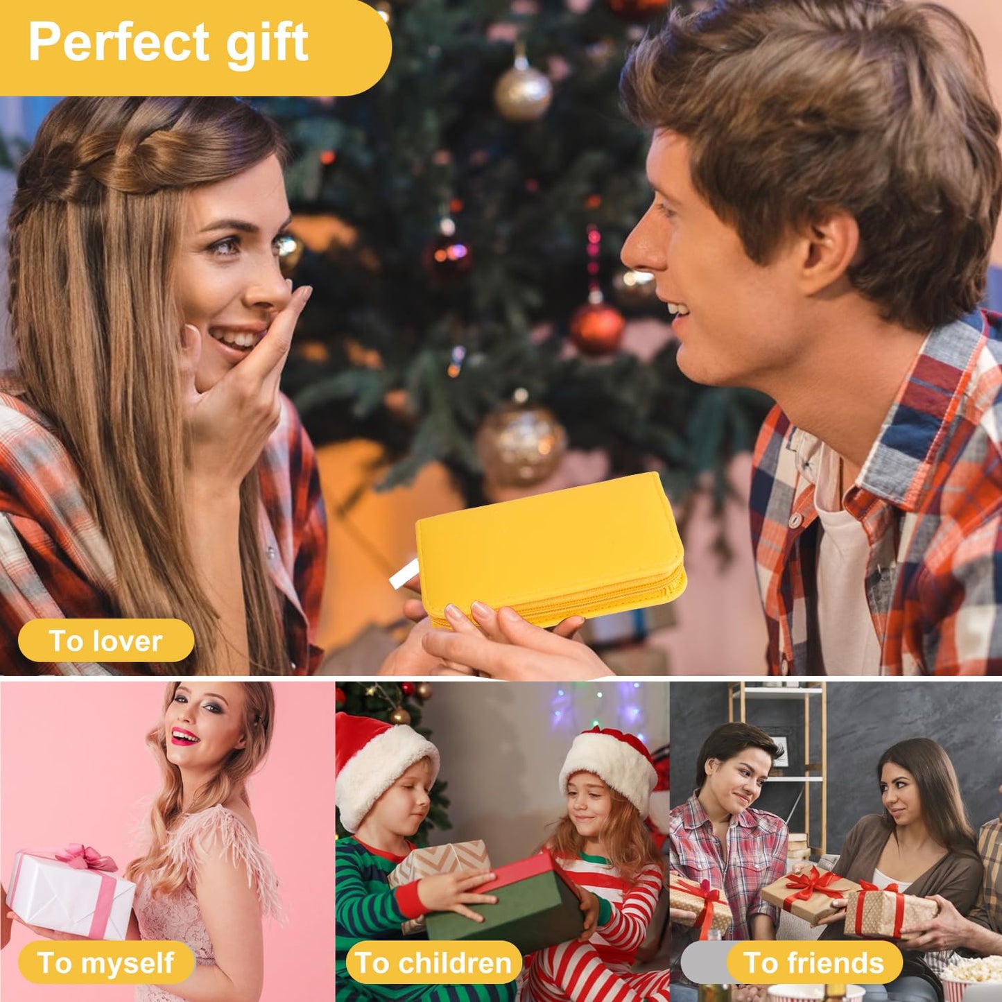 Nail Kit, Manicure Kit, Nail Care Kit for Women, Manicure Pedicure Set, Nail Clippers Toenail Clippers Kit, Professional Manicure Kit Pedicure Kit, Yellow Travel Case, Set of 12.