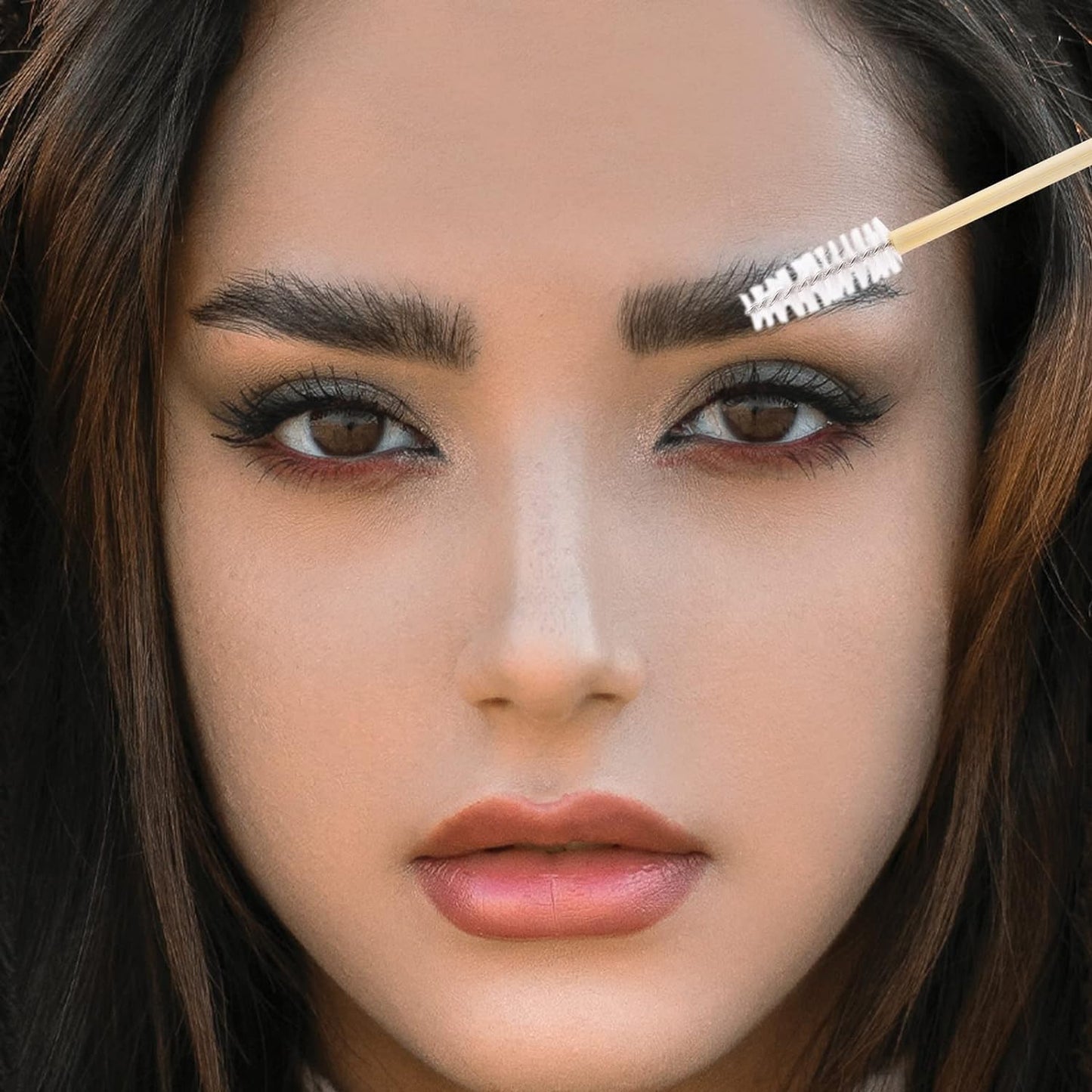 Tbestmax 300 Disposable Mascara Wands Eyelash Brush Spoolies for Eye Lash Extension Eyebrow Bamboo Stick White