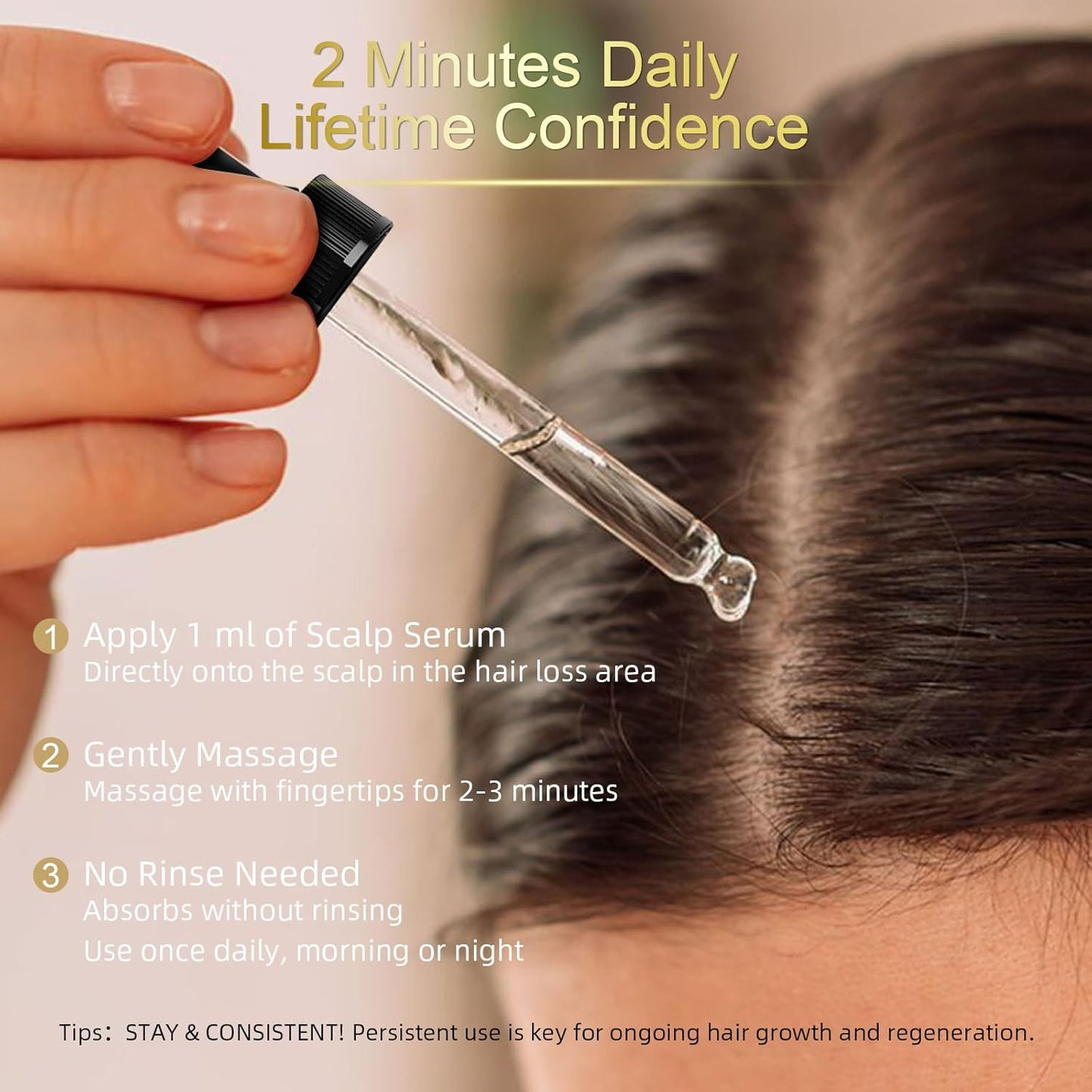 5% Minoxidil for Women Hair Growth - Hair Regrowth Treatment for Men and Women - Minoxidil Hair Growth Serum for Fuller, Thicker Hair