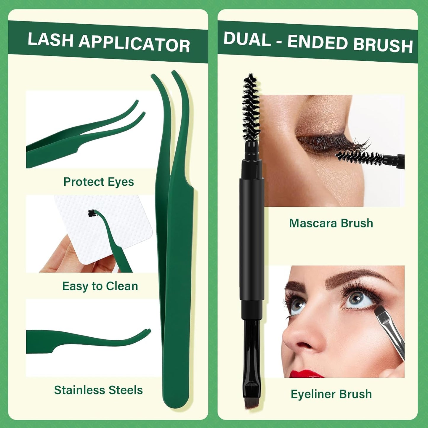 DIY Lash Extension Kit KEYYOU 144pcs Lash Clusters Eyelash Extension Kit with Mascara Brush Bond and Seal Lash Glue Remover Lash Applicators Lash Brush for DIY Lash Extensions (Y24 KIT)