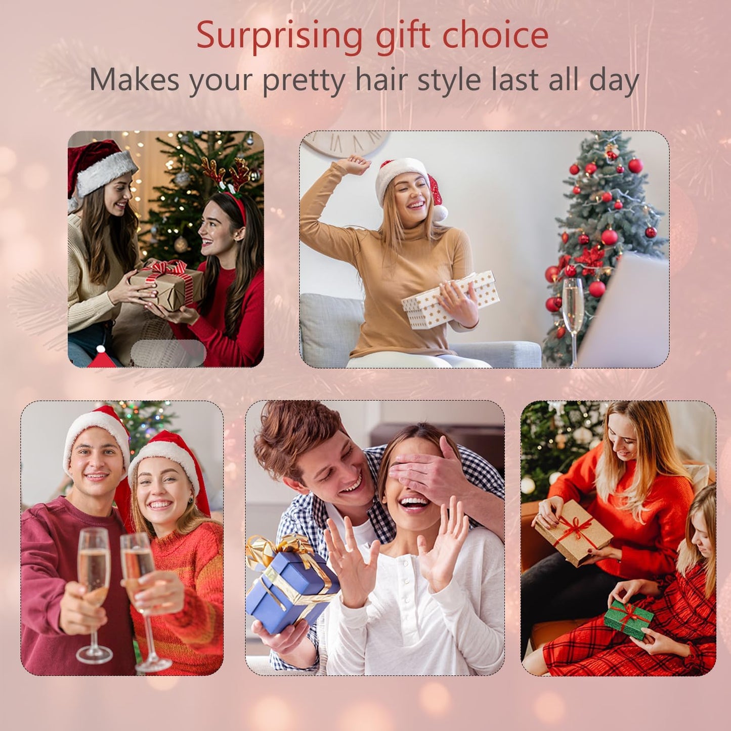 Thin Curling Iron, 3/8 Inch Small Curling Iron Wand for Short & Long Hair, Square Tube Ceramic Small Barrel Curling Iron Rapid Heating for Tight Curls, Include Glove