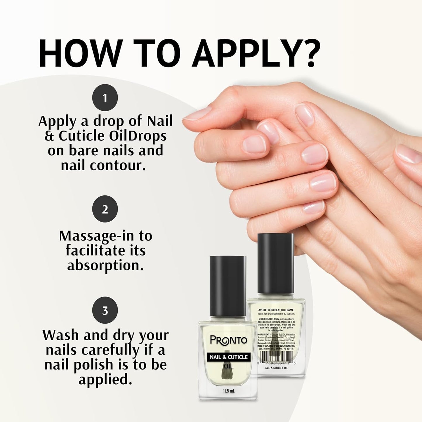 Pronto 8 Oz 100% Pure Acetone Nail Polish Remover and Cuticle Oil, Pure Acetone for All Nail Polish Types including Gel, Acrylic & Sculptured Nails, Gel Nail Polish Remover and Nail Repair, Duo Pack