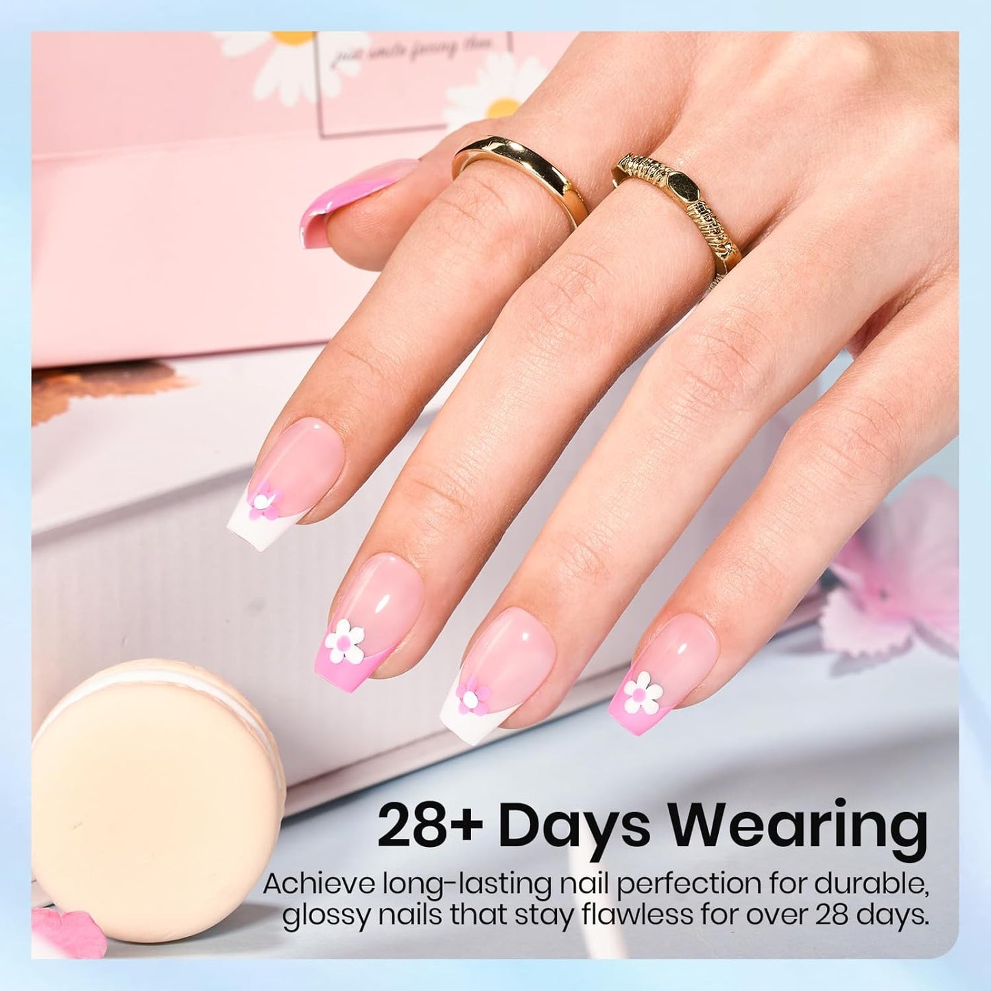 Beetles Builder Gel and Extra Glossy Top Coat No Wipe for Nails, 15ml Low Heat Hypoallergenic Clear 7 in 1 Builder High Shine Long Lasting Top Coat Gel Nail Polish with Detachable Liner Nail Brush