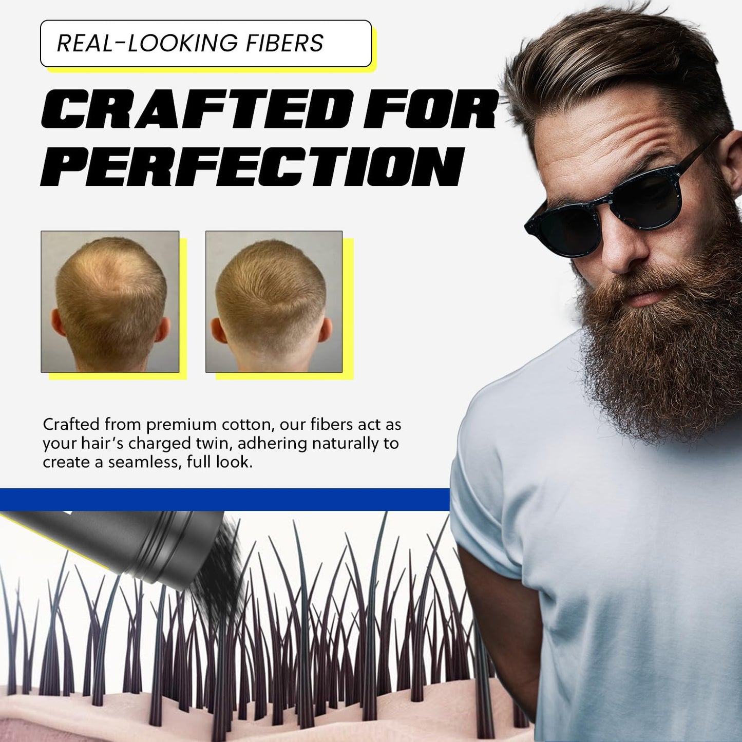 PrimeLook Hair Building Fibers, Luxurious Building Fibers for Thinning Hair, Superior Formula for Men & Women, Instant Volume, Matches Colors (27.5g, Auburn)