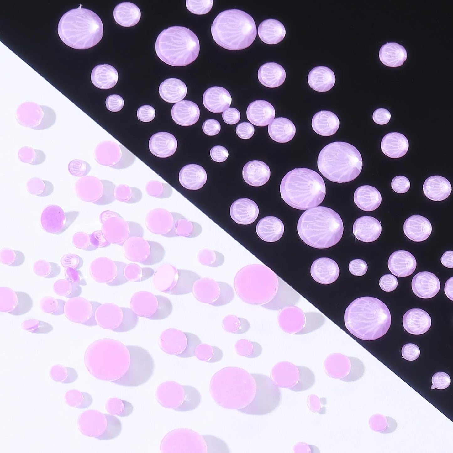 Mocha Lt.Purple Flatback Rhinestones, Glass Rhinestones for Nail Art and Craft, Glue Fix, Loose Crystal Gemstones(Mocha Lt.Purple, SS16, 1440pcs, 3.8-4.0mm)