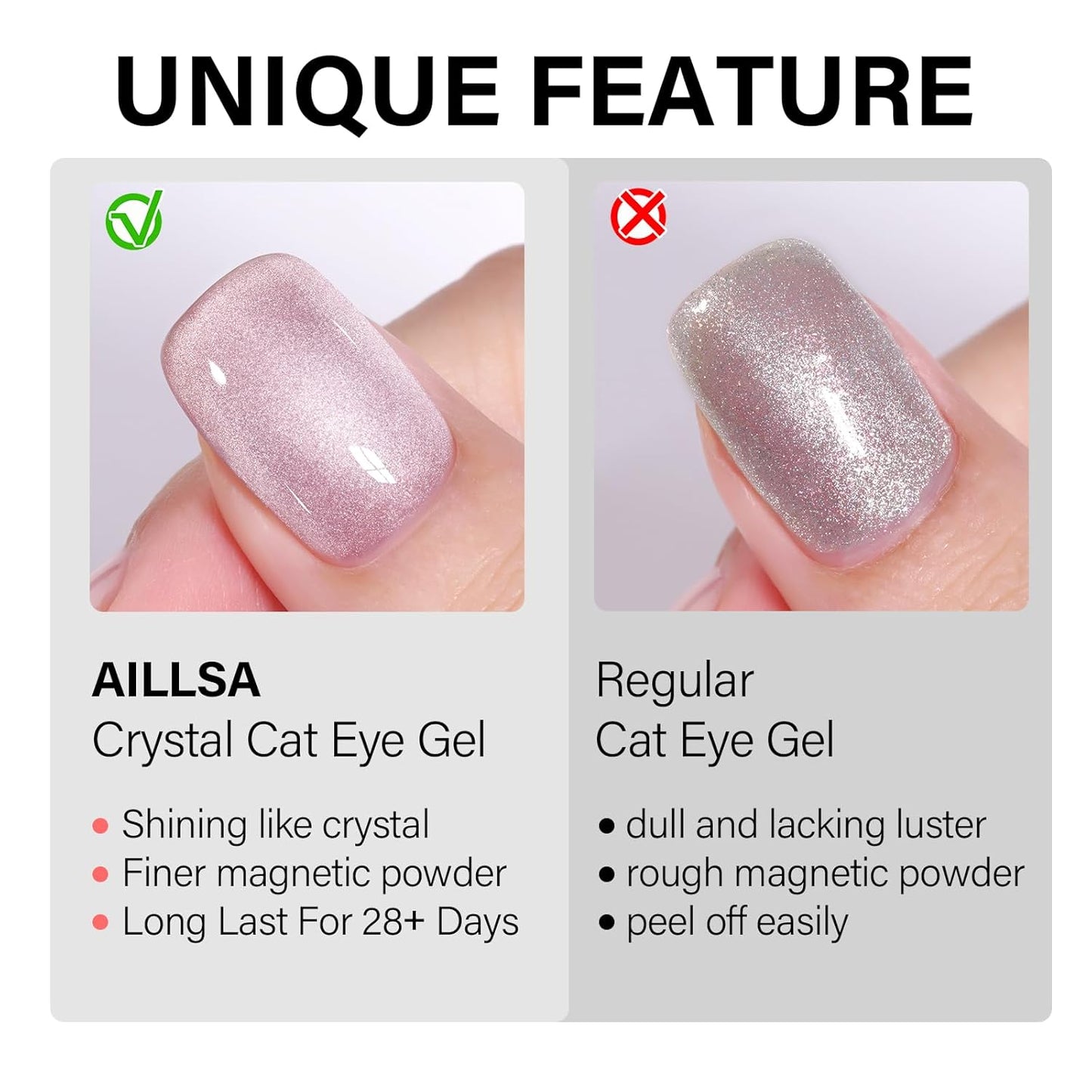 AILLSA Cat Eye Gel Nail Polish Brown Glitter Gold Gel Polish with Magnet, Amber Nude Shimmer Gel Polish Crystal Reflective Jelly Winter Color Translucent UV Gel Salon DIY at Home 0.5 OZ GF24