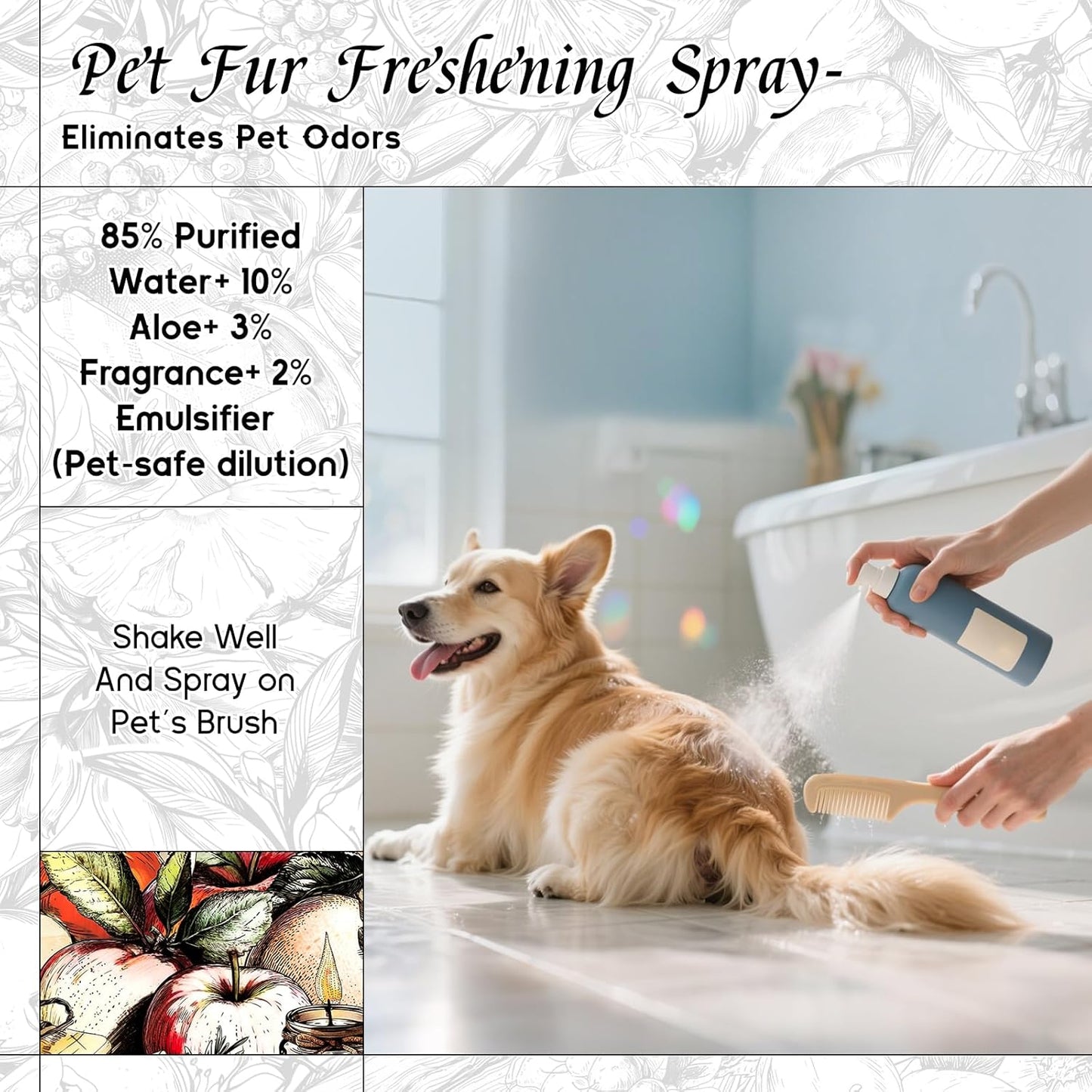 HIQILI Apple Fresh Fragrance Oil for Home Diffuser, Candles, Soaps, Bath Bombs & Perfume Making, Long-Lasting Fruity Scent - 5.07 Fl Oz