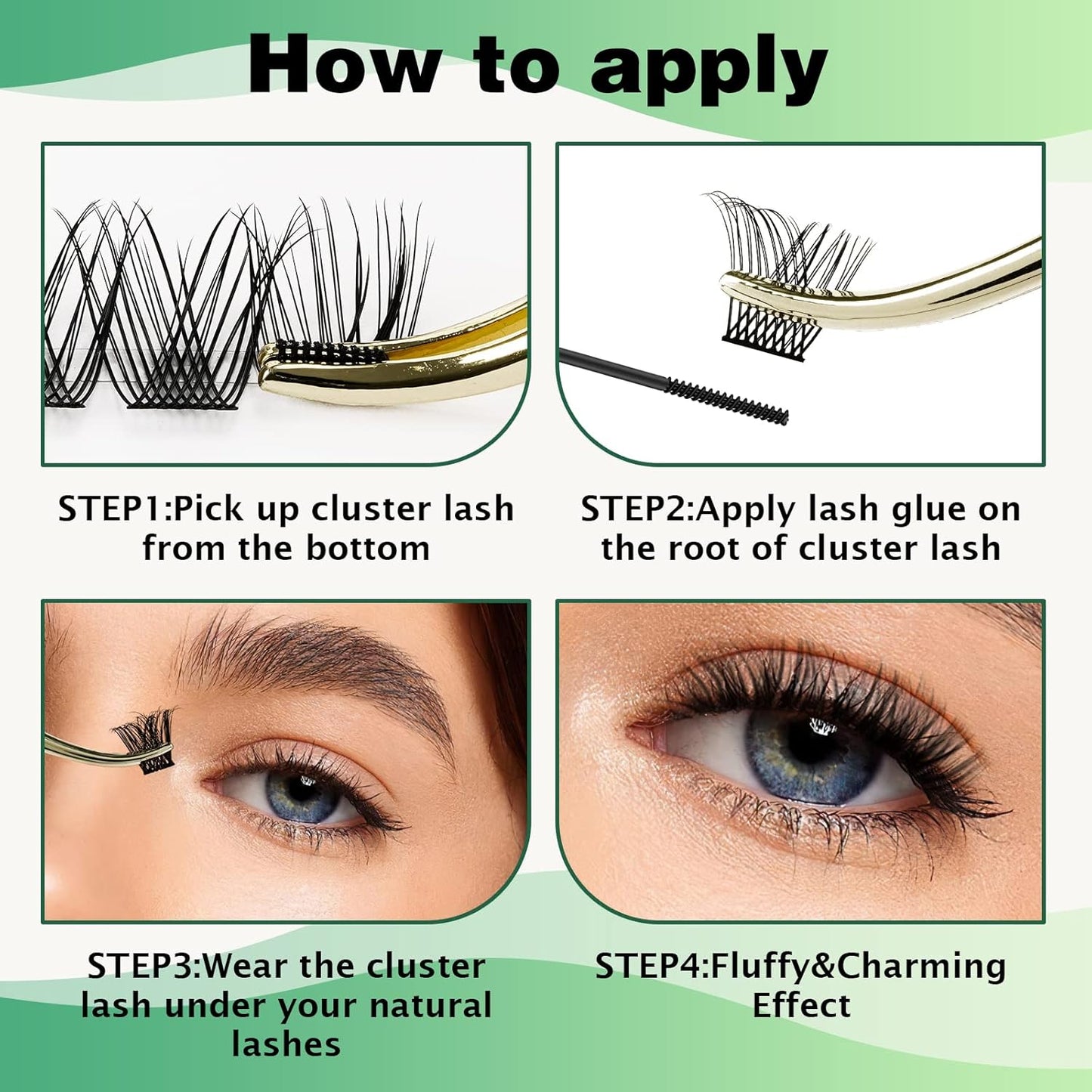 Lash Clusters,96 Pcs Cluster Lashes D Curl 8-18MIX DIY Lash Extensions Eyelash Clusters,KEYYOU Volume Wispy Individual Lashes Soft&Comfortable Easy DIY at Home(Y13,D-8-18MIX)