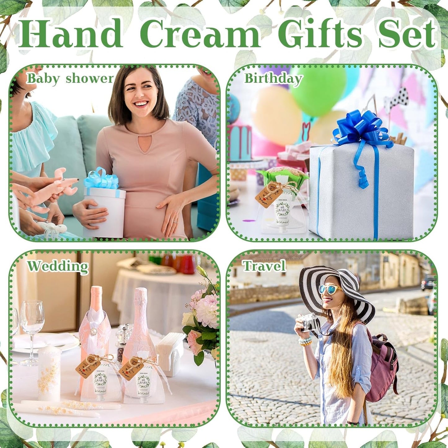 48 Sets Baby Shower Hand Cream Party Favors for Guests Gift Bulk Travel Size Hand Lotion Set for Baby Shower Wedding Christmas(Baby)