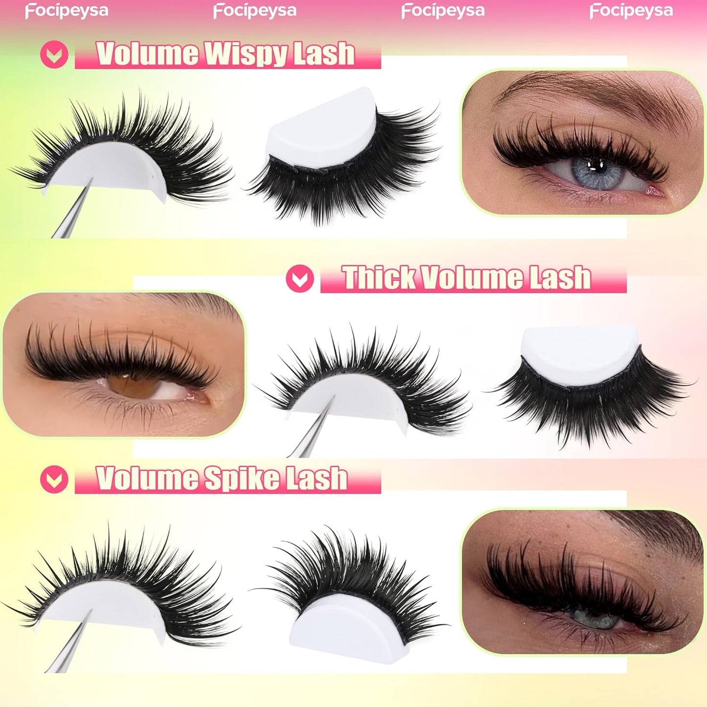 Focipeysa Dramatic Lash Clusters 12-20mm Eyelash Clusters Thick Cluster Lash Extensions Fluffy Lash Extension Volume Individual Eyelashes Extension Salon Effect Lash Extension