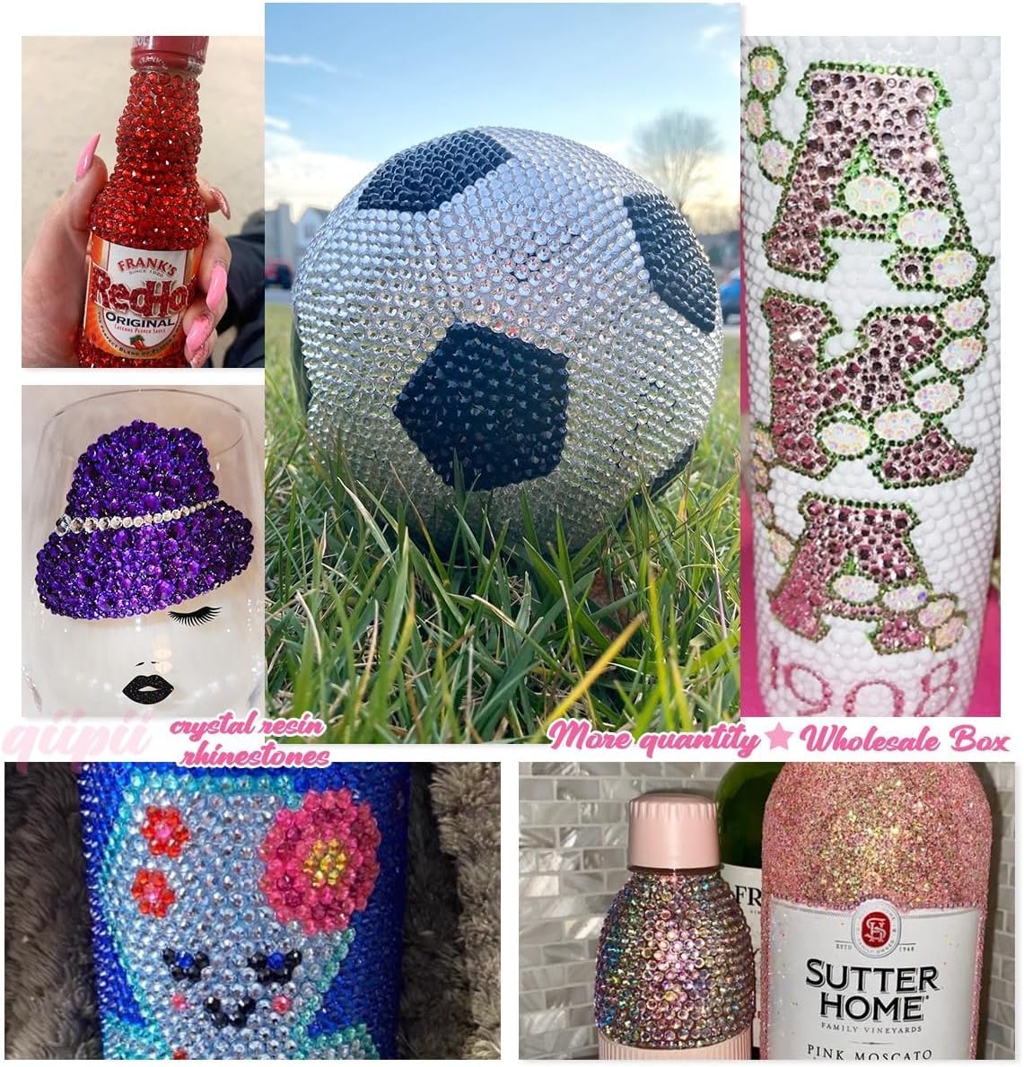 16000PCS Grape Purple Crystal Resin Rhinestones for Crafting 3mm 4mm 5mm Flatback Stones No-Hotfix Diamonds Crystals Gems Charms for Nails Face Eyes Makeup Tumblers Bottles Crafts Clothes Shoes