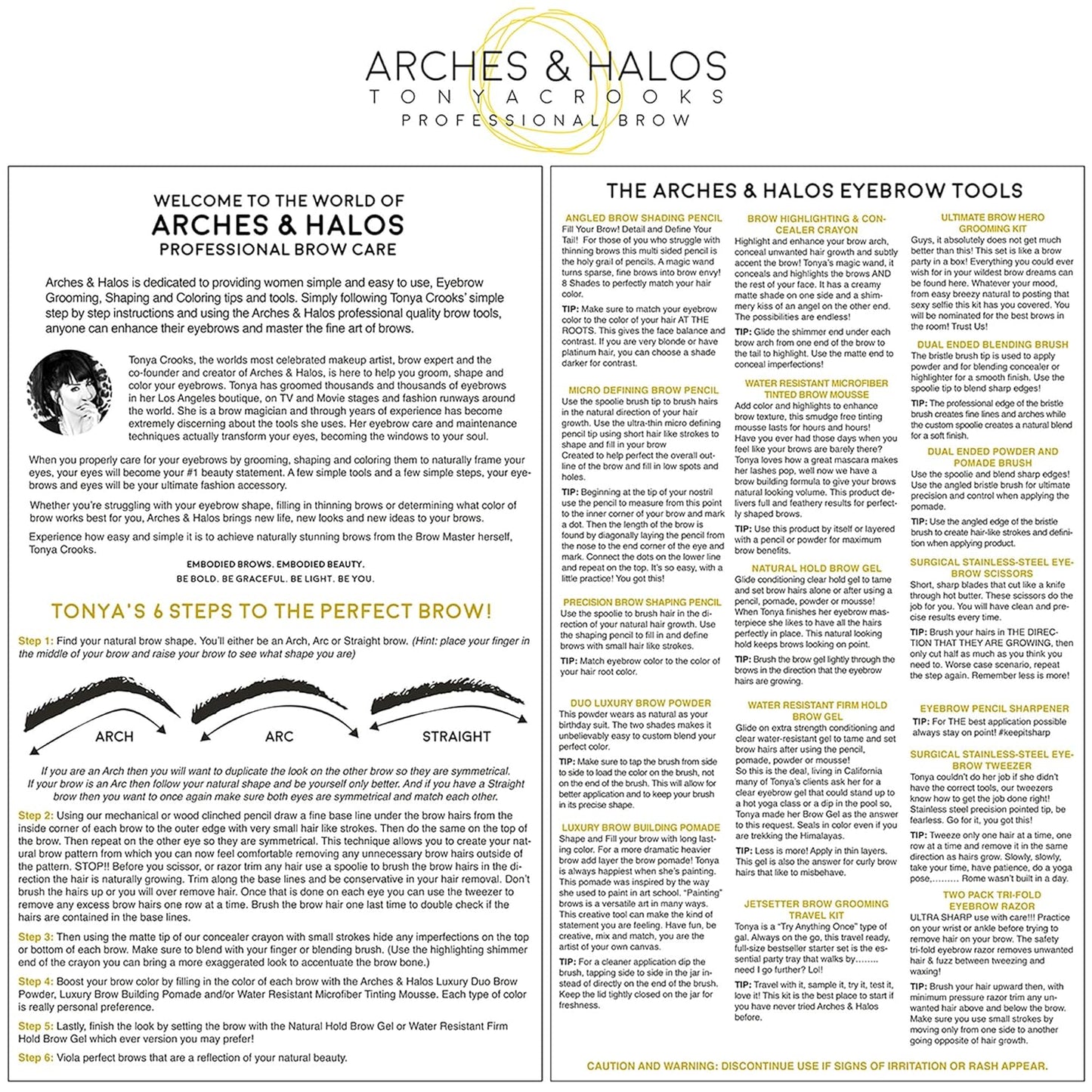 Arches & Halos Duo Luxury Brow Powder - Warm Brown for Women - 0.088 oz Eyebrow (Pack of 2)