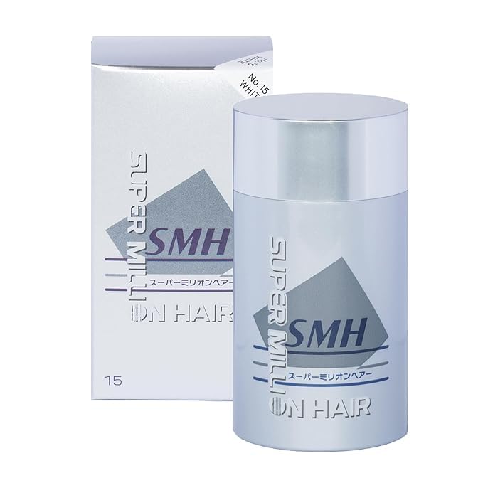 SMH Hair Fibers MADE IN JAPAN – Instantly Conceals Thinning Hair –Long-Lasting – Sweat, Water & Wind Resistant – Hair Loss Solutions For Men & Women (White, 15g)