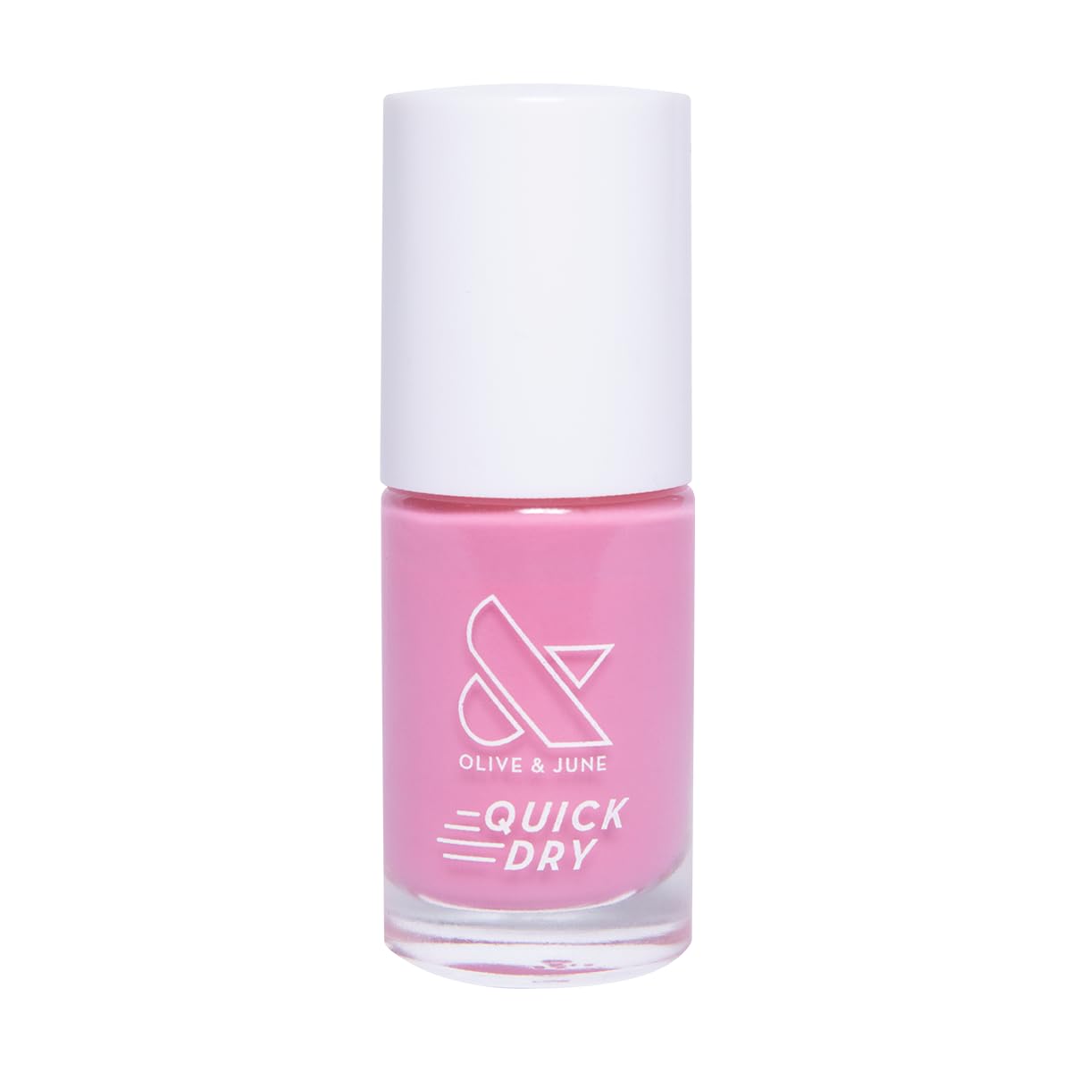 Olive & June Quick Dry Nail Polish | Instant, Fast-Drying, Smudgeproof Color | 15-free, Vegan, Cruelty-Free Formula | Lasts up to 5 Days | Salon-Quality Manicure, Pedicure at Home | Taffy Bright Pink