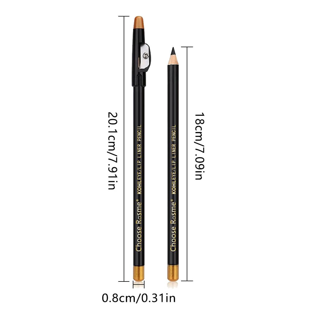 5Pcs Wooden Hard-Core Eyebrow Pencils for Women, Light Brown Eyebrow and Eyeliner Pencil, Long Lasting Waterproof and Sweat-Proof, Beginner Makeup Brow Pencil, Create a Natural Eye Brow