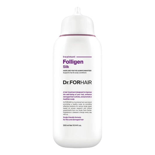 DR.FORHAIR Folligen Silk Treatment 300 ml/10.14 fl. oz. | Damaged Scalp and Hair Care | Nourishing Gentle Treatment | Hair Strengthening | Hypoallergenic