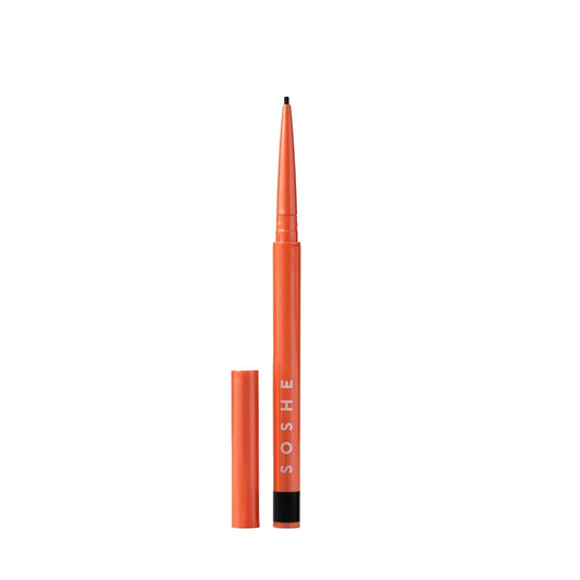 SOSHE Beauty - Waterproof Precision Eyeliner | 1.5mm Smudge-Proof Gel Liner | Easy Refills | Cruelty-Free, Certified Plastic Negative (Checkmate - True Black)
