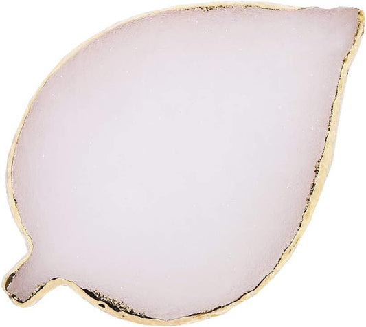 1 Pcs Leaf Resin Nail Art Palette Painting Makeup Palette Tray Cosmetic Nail Gel Polish Colors Mixing Pallet White