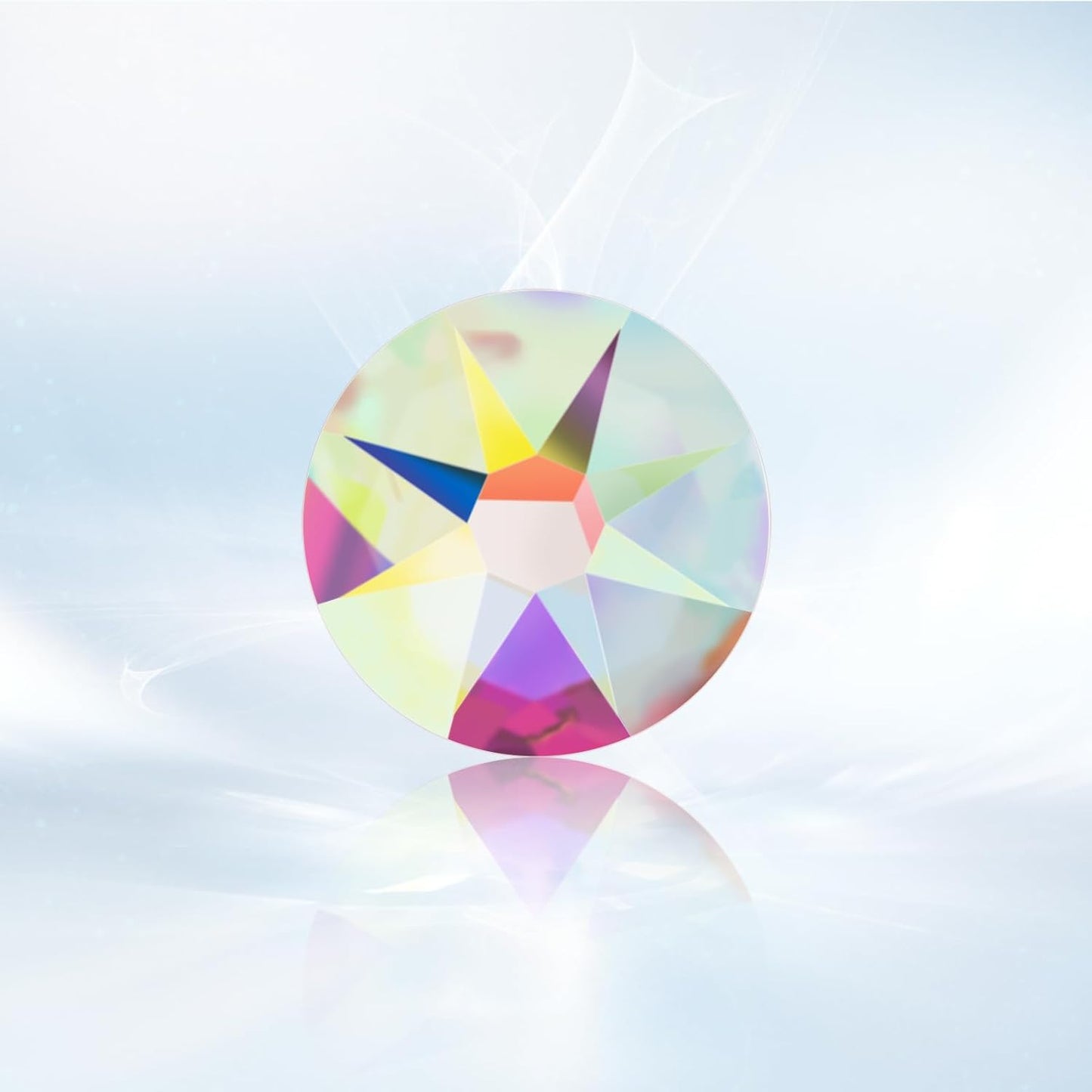 Novani Crystal AB Rhinestones 144pcs Flat Back Round Rhinestone Style 2088 Sparkly Crystal Gemstones for Nail Art and Crafting SS40,8.4-8.7mm