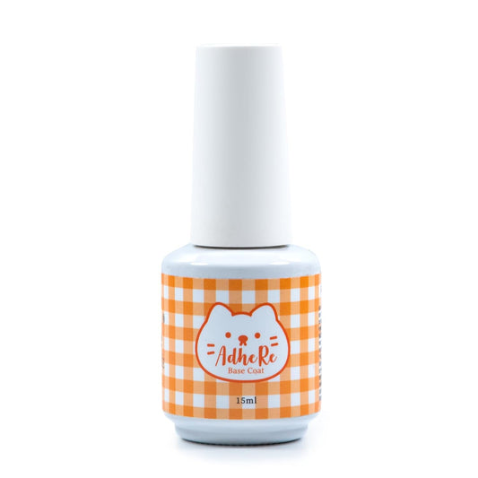 ADHERE Peel Off Gel Base Coat - UV LED Light Peelable Base Gel Polish, 15ml, No Filing Soaking-off for Easy Nail Removal, Perfect for Beginners & DIY Home Use