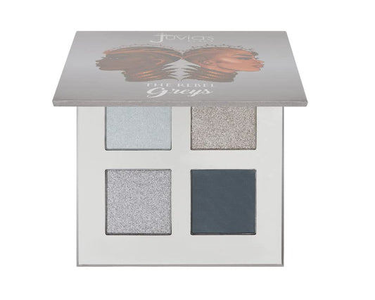 Juvia's Place Rebel Quad Grey Eyeshadow Palette - Professional Eye Makeup, Pigmented Eyeshadow Palette, Makeup Palette for Eye Color & Shine, Pressed Eyeshadow Cosmetics, Shades of 4