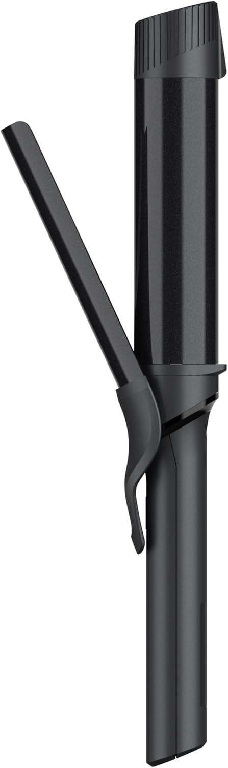 GLAMPALM Professional Curling Iron 1.6" - Long Barrel Ceramic Hair Curler for Women, Korea's No.1 Salon Hot Tool, 5 Temps & 30s Heat-up, 3D Swivel Cord & Dual Voltage, Black (GP628) (1.6")