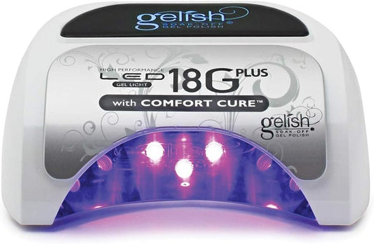 Gelish 18G Plus LED Light - 36W Professional LED Curing Lamp with Comfort Cure™ Technology, 60-Second Setting, Removable Magnetic Tray, SafeLight™, Pedicure Friendly, Acetone Resistant