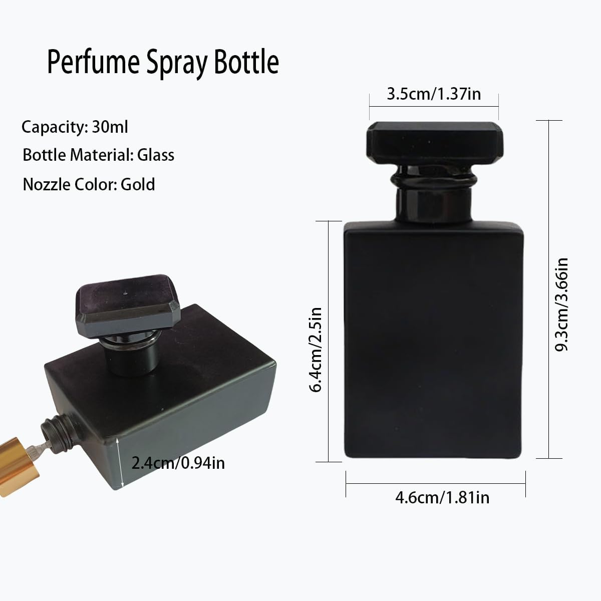 3 Pcs Perfume Bottle Atomizers,1 oz Refillable Fine Mist Sprayer Empty Fragrance Bottles Portable Travel Perfume Dispenser Containers for Essential Oil perfumery(30ml)