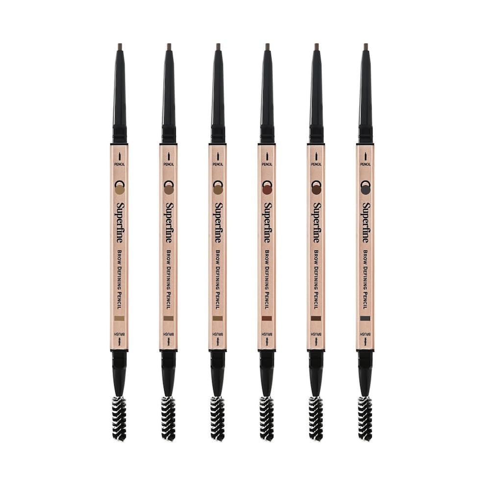 Beauty Superfine Micro Brow Pencil – 1.5mm Ultra-Fine Tip, Waterproof, Vegan Formula, 6 Shades – Long-Lasting Natural Eyebrow Pencil (03 - Warm Brown, 0.08G/0.002 FL.OZ（pack of 1）)