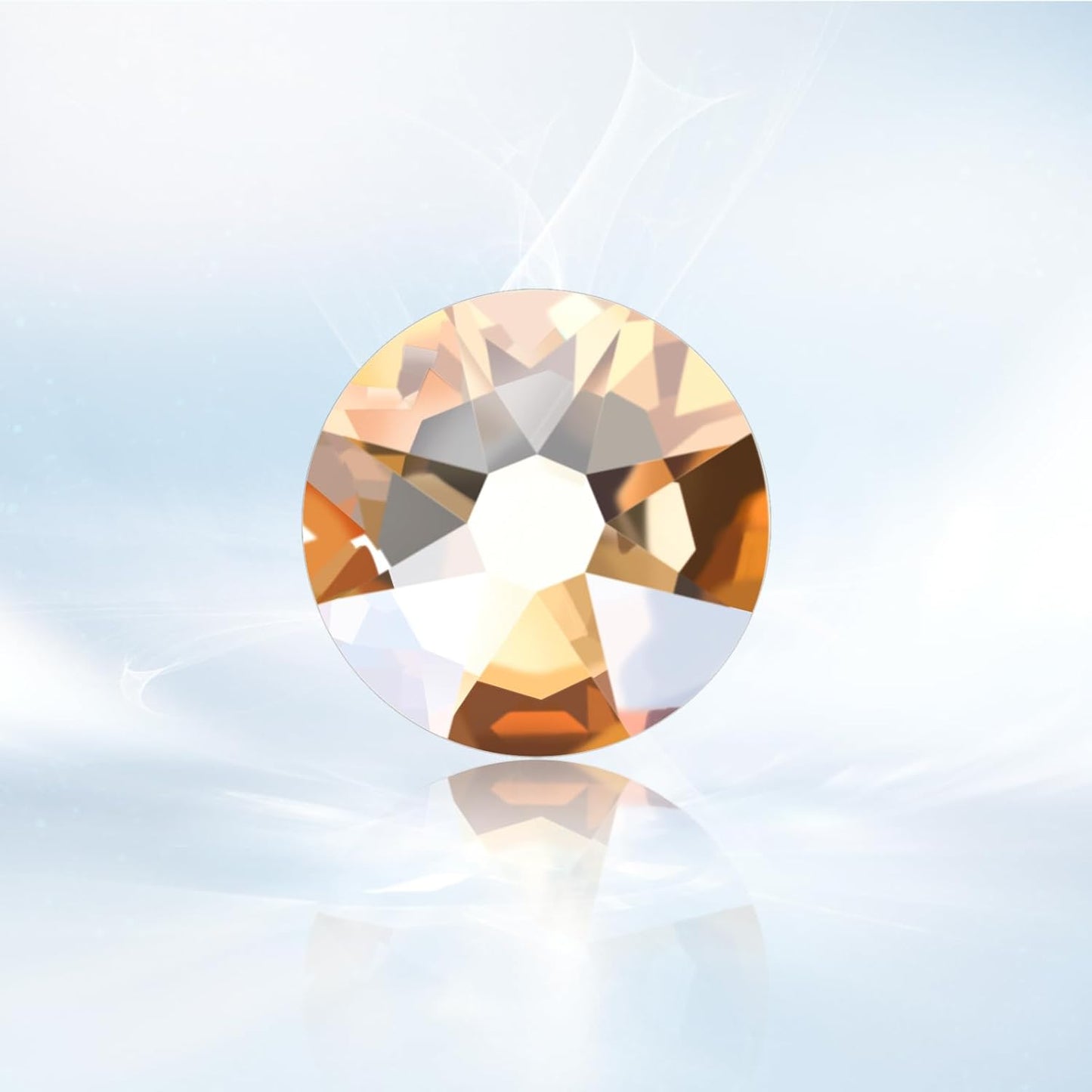 Novani Golden Shadow Rhinestones 1440pcs Flat Back Round Rhinestone Style 2088 Sparkly Crystal Gemstones for Nail Art and Crafting SS10,2.7-2.9mm