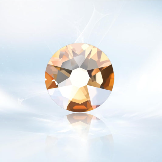 Novani Golden Shadow Rhinestones 288pcs Flat Back Round Rhinestone Style 2088 Sparkly Crystal Gemstones for Nail Art and Crafting SS30,6.4-6.6mm